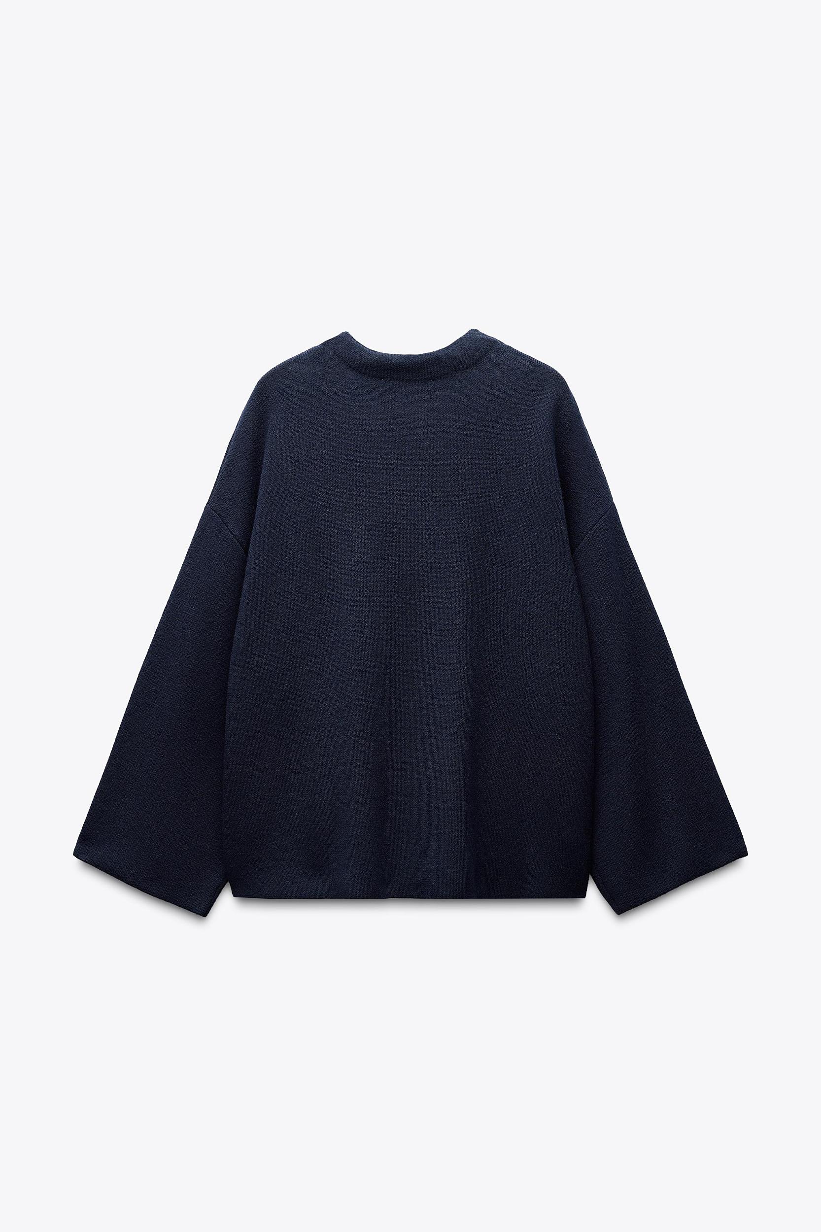 KNIT JACKET WITH METAL CLOSURE Product Image