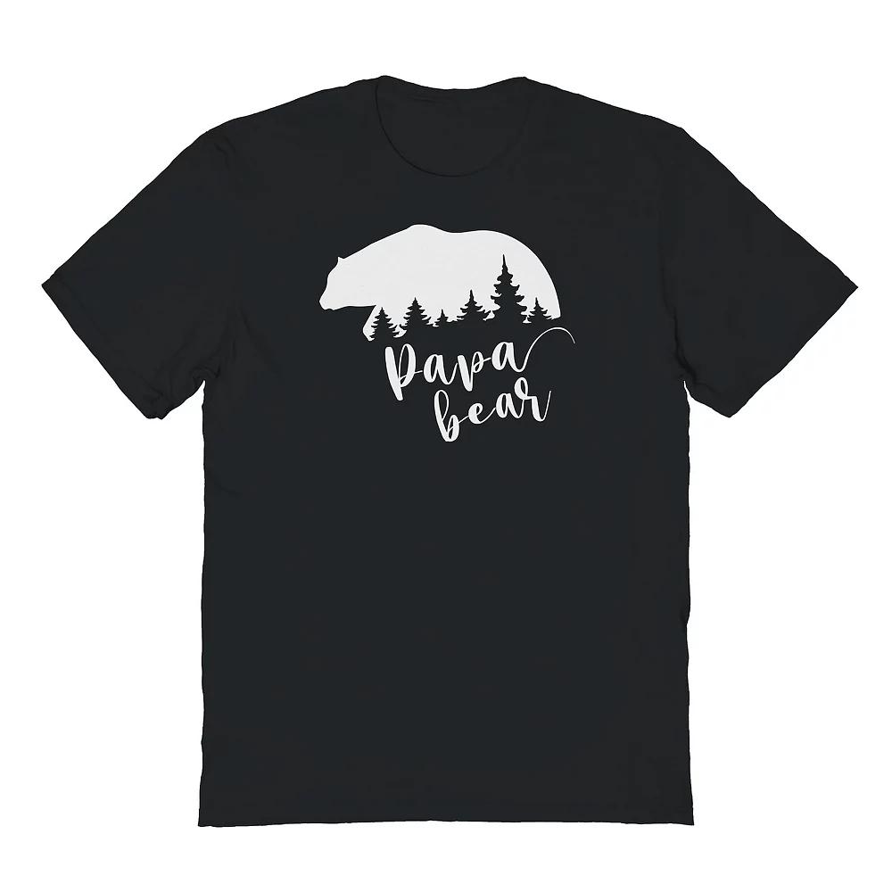 Men's Papa Bear Graphic Tee, Size: Large, Black Product Image