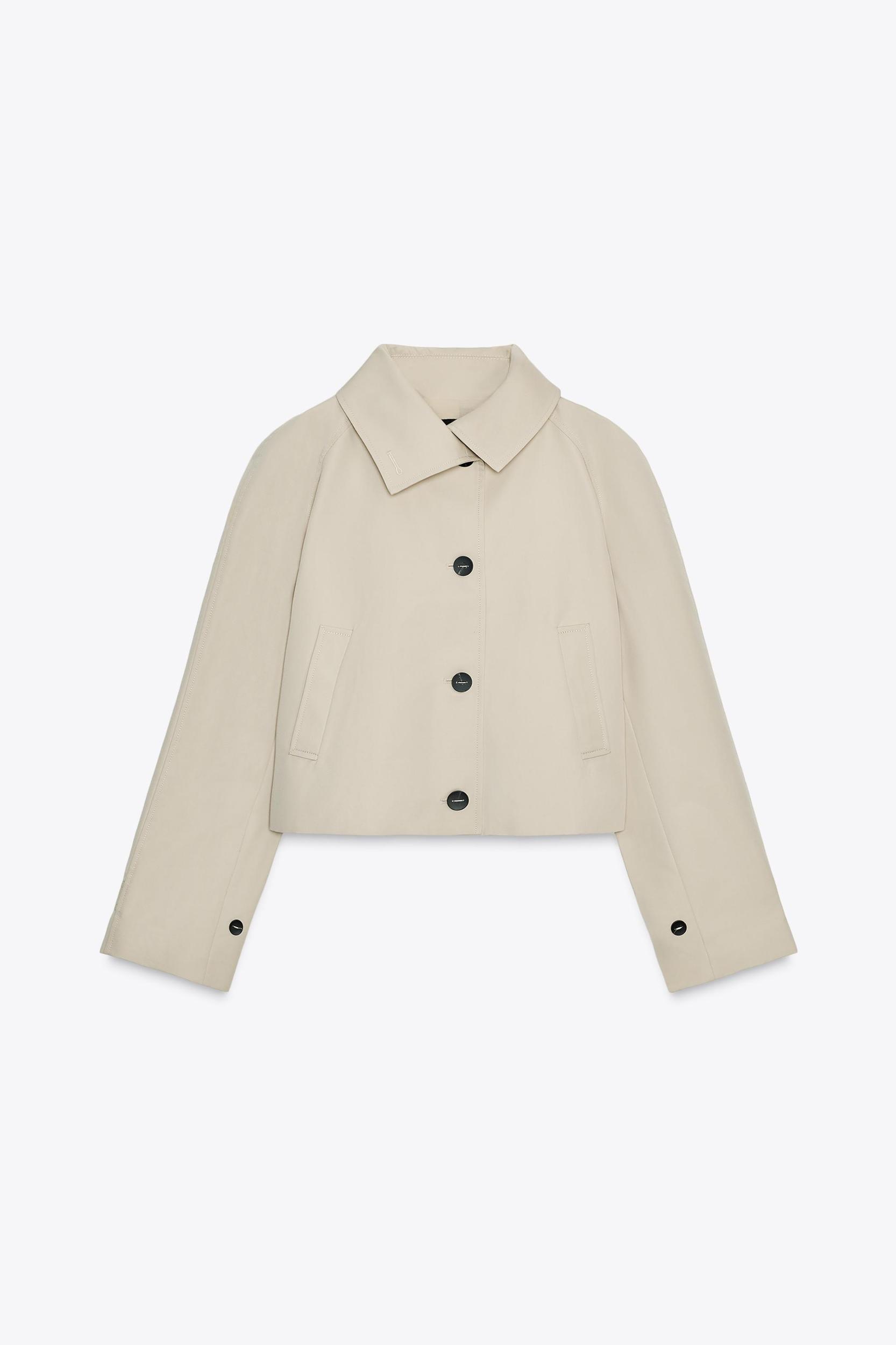 WATER REPELLENT SHORT TRENCH COAT ZW COLLECTION Product Image