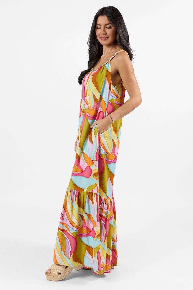 Painting The Sky Multi Print Maxi Dress FINAL SALE Product Image