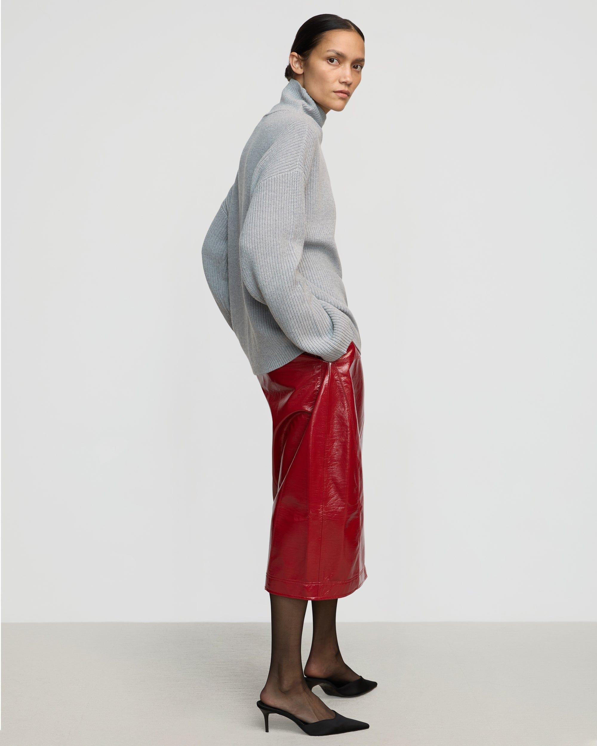 Pepper Vegan Patent Leather Skirt Product Image