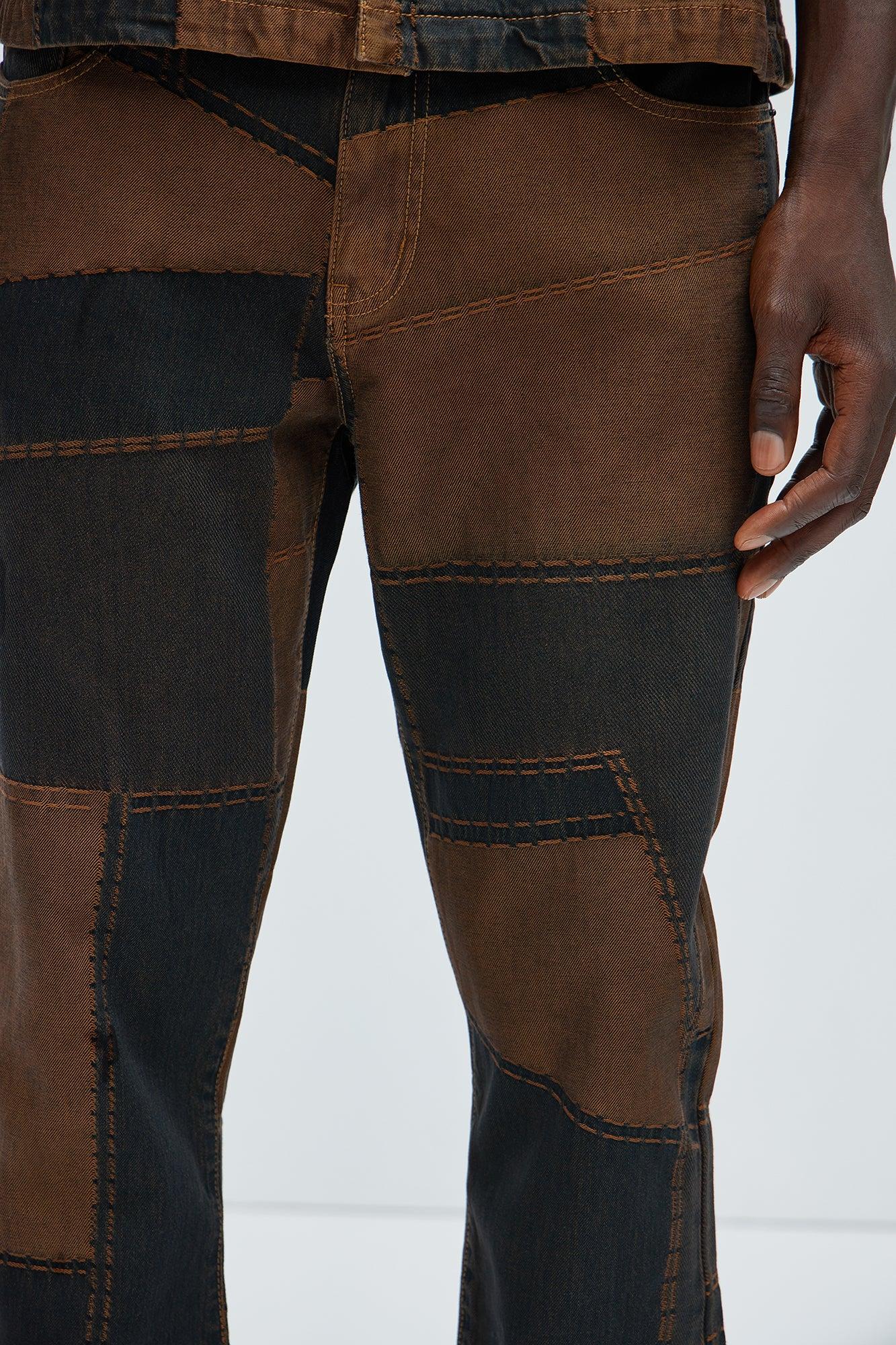 Verdugo Stacked Slim Flare Jeans - Brown/combo Product Image