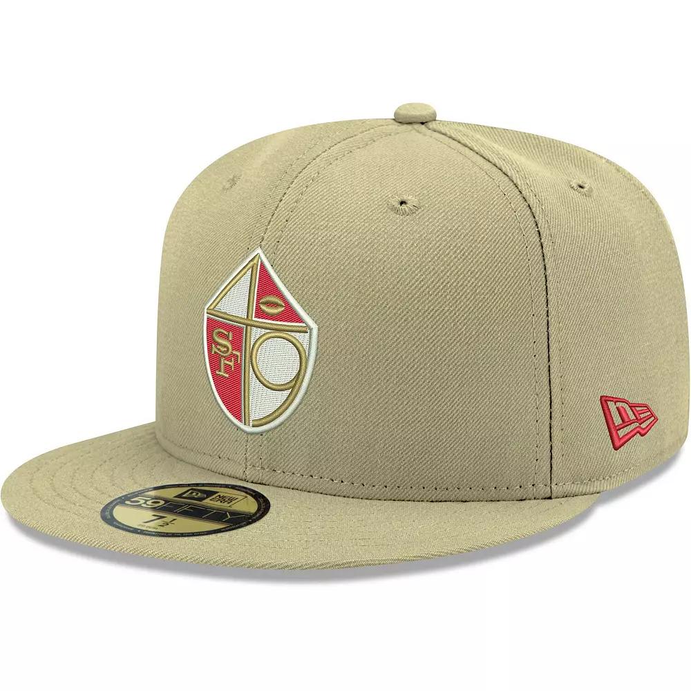Men's New Era Gold San Francisco 49ers Omaha Throwback 59FIFTY Fitted Hat, Size: 7 1/8 Product Image