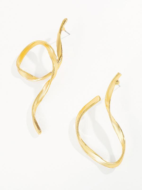 Normcore Geometric Solid Color Drop Earrings Product Image