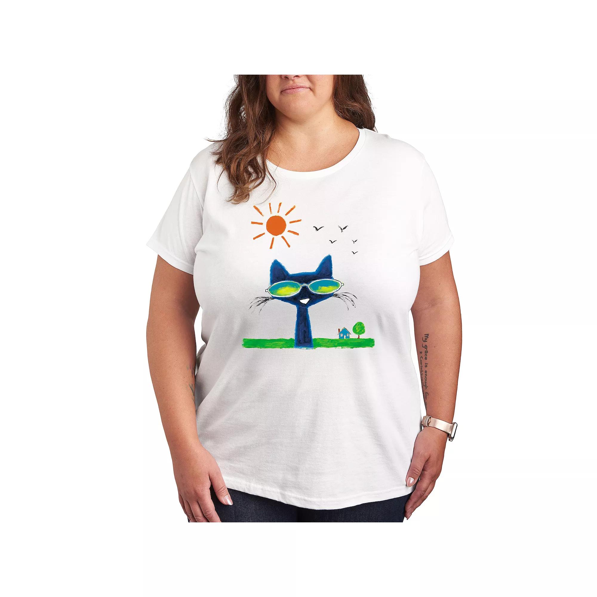 Plus Pete the Cat Magic Sunglasses Graphic Tee, Women's,  Product Image
