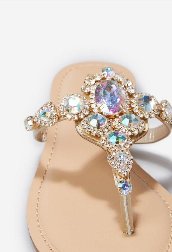 Delisa Jeweled Flat Sandal Product Image