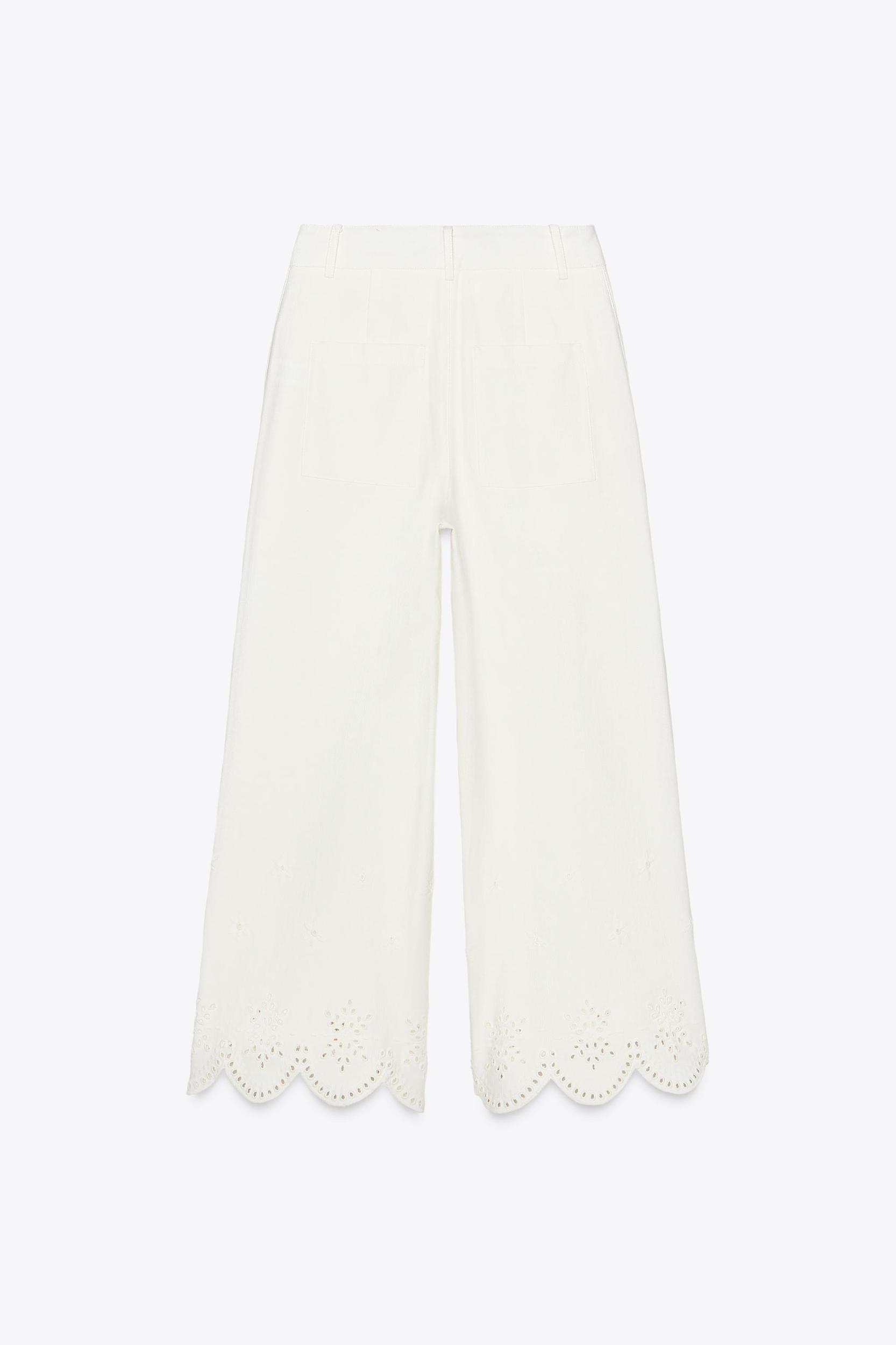 EYELET EMBROIDERED CULOTTES Product Image