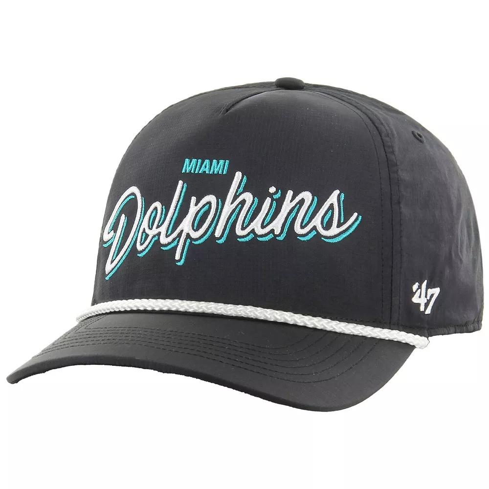 Men's '47 Black Miami Dolphins Brrr Fairway Hitch Adjustable Hat Product Image
