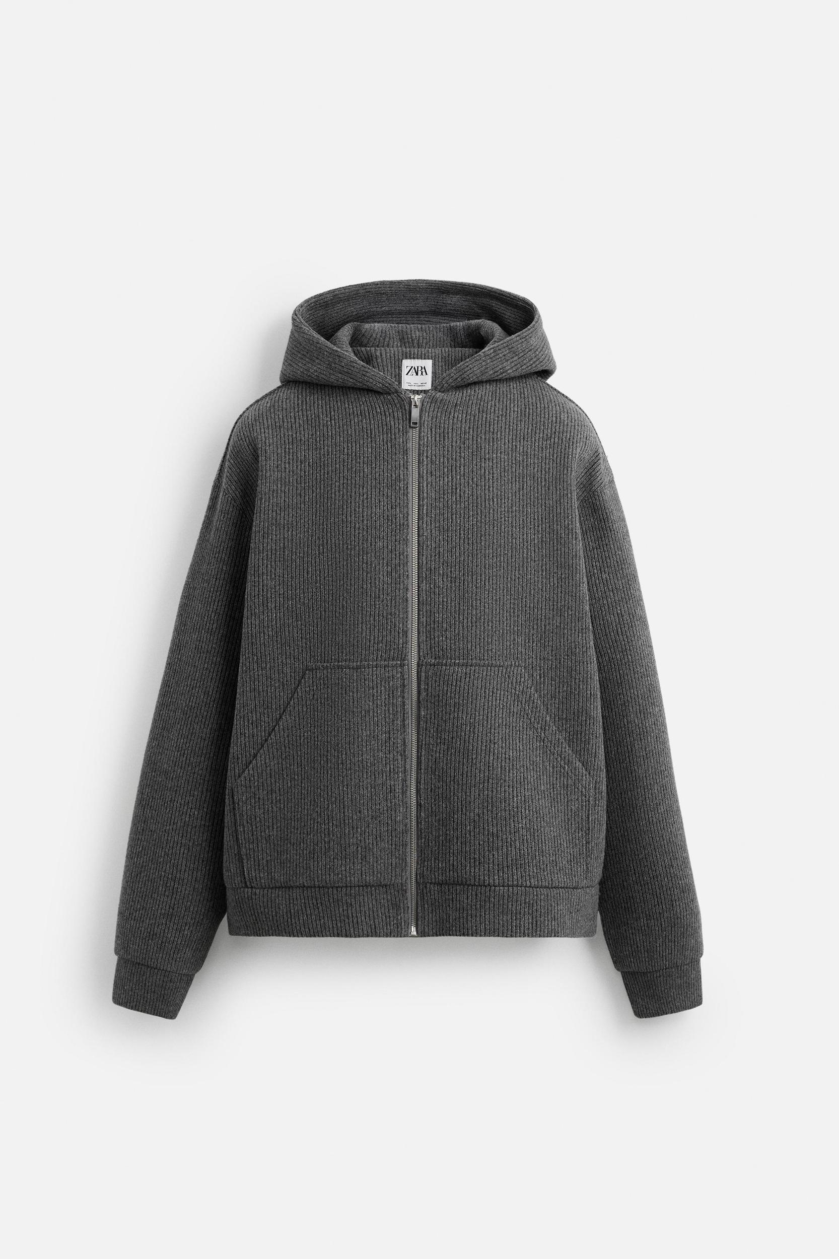 BRUSHED TEXTURE ZIP-UP SWEATSHIRT Product Image