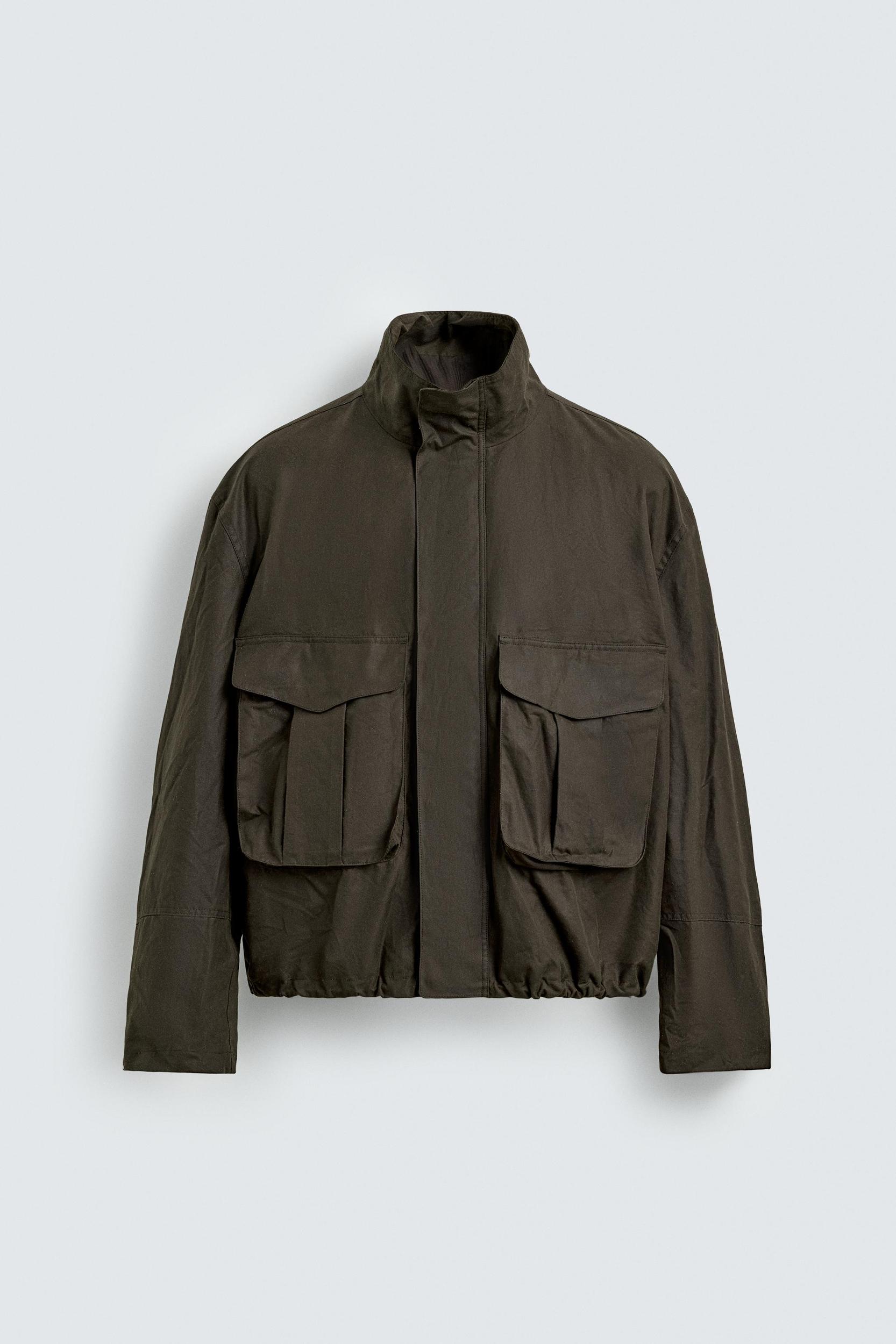 AARON LEVINE X ZARA CROPPED WAXED EFFECT JACKET Product Image