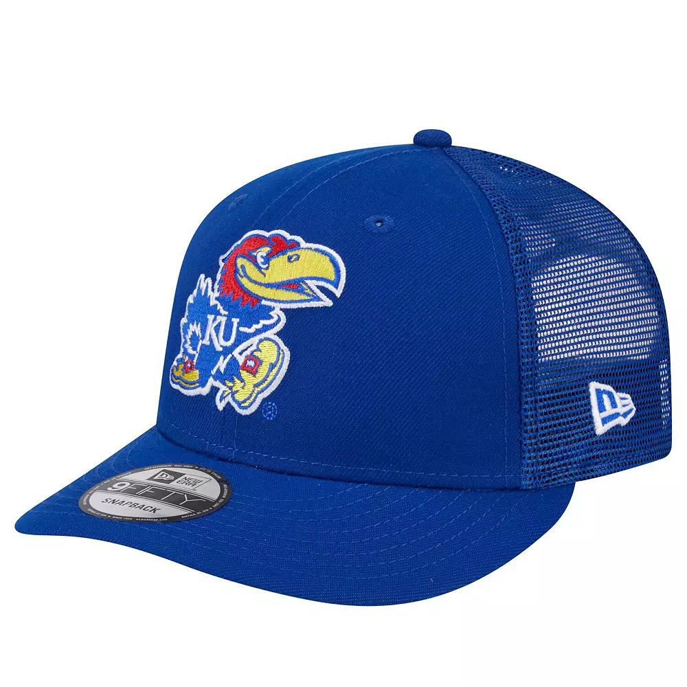 Men's New Era Royal Kansas Jayhawks Trucker 9FIFTY Snapback Hat, Blue Product Image