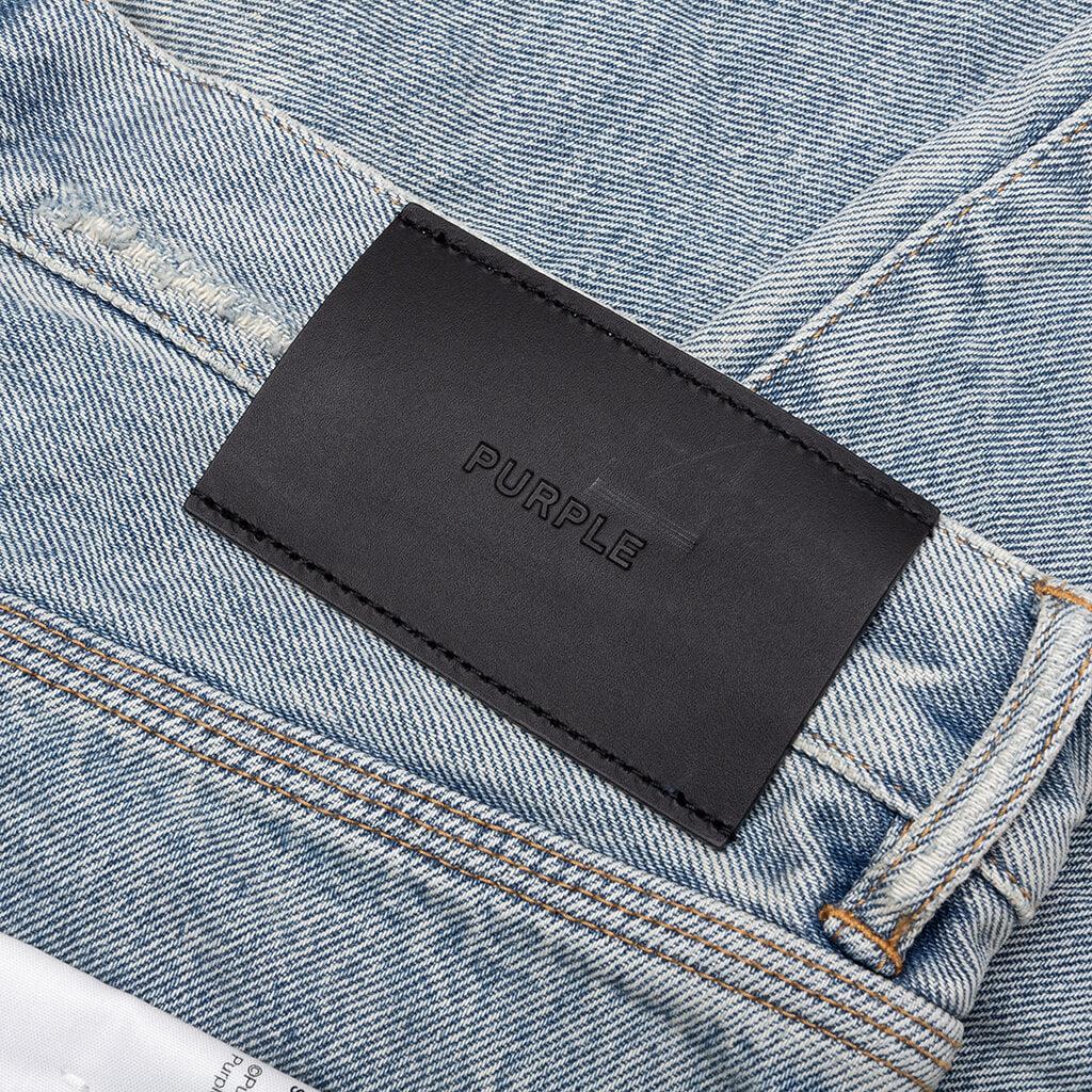 Knee Blowout Dirty Jeans - Light Indigo Male Product Image