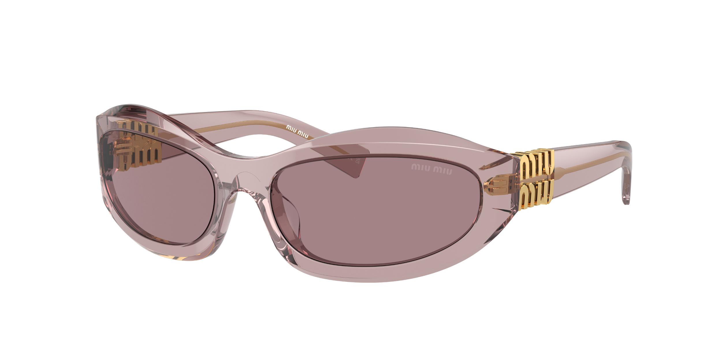 MIU MIU Womens Mu 14zs Irregular-frame Acetate Sunglasses Purple Product Image