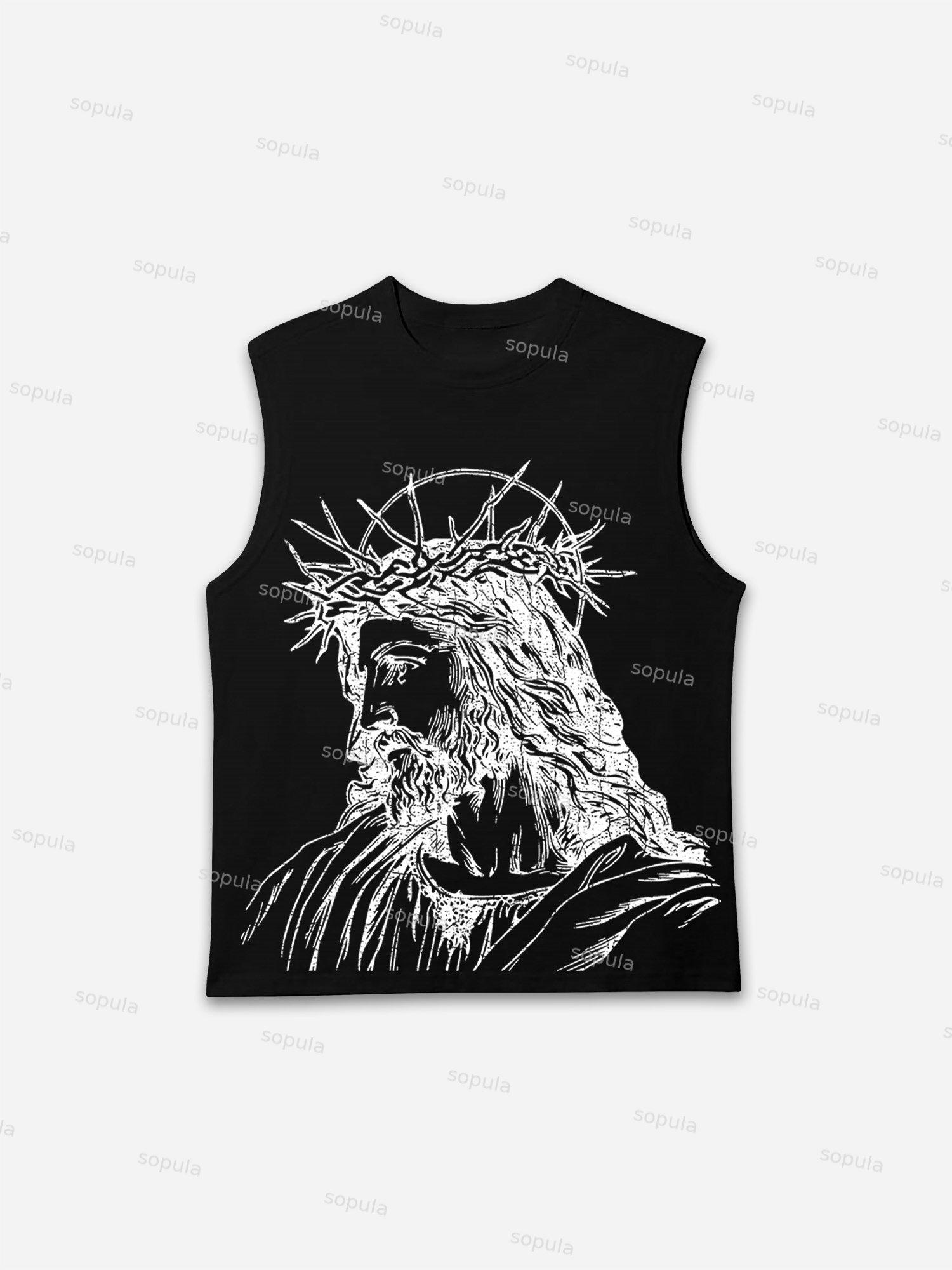 Jesus Print Tank Top Product Image