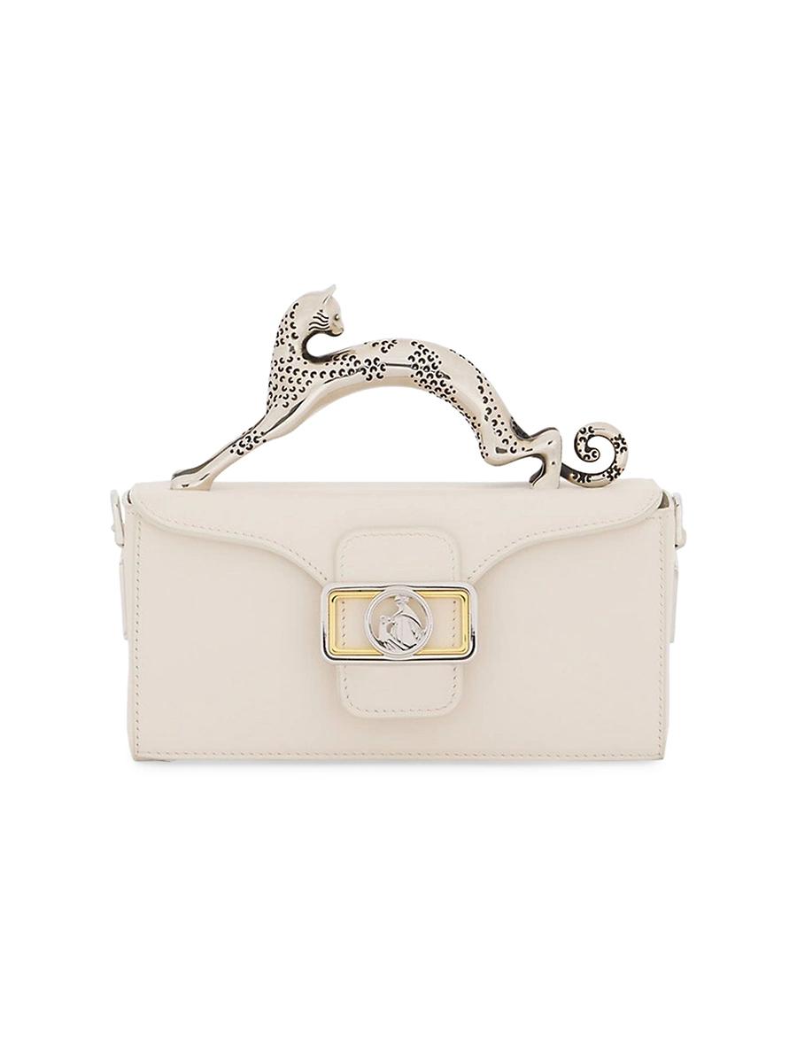 Womens Nano Pencil Cat Leather Top Handle Bag Product Image