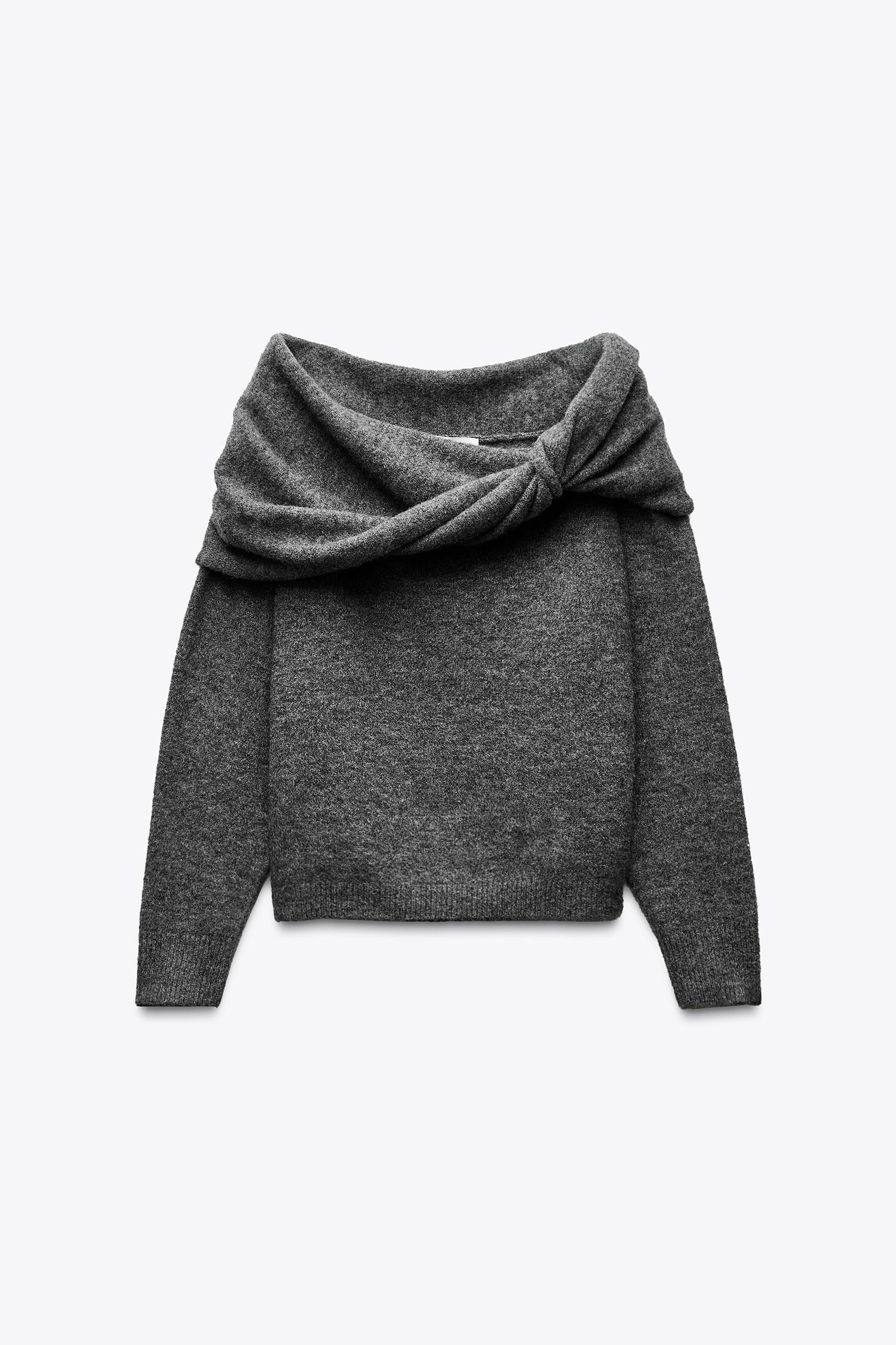 OFF-THE-SHOULDER KNIT SWEATER Product Image