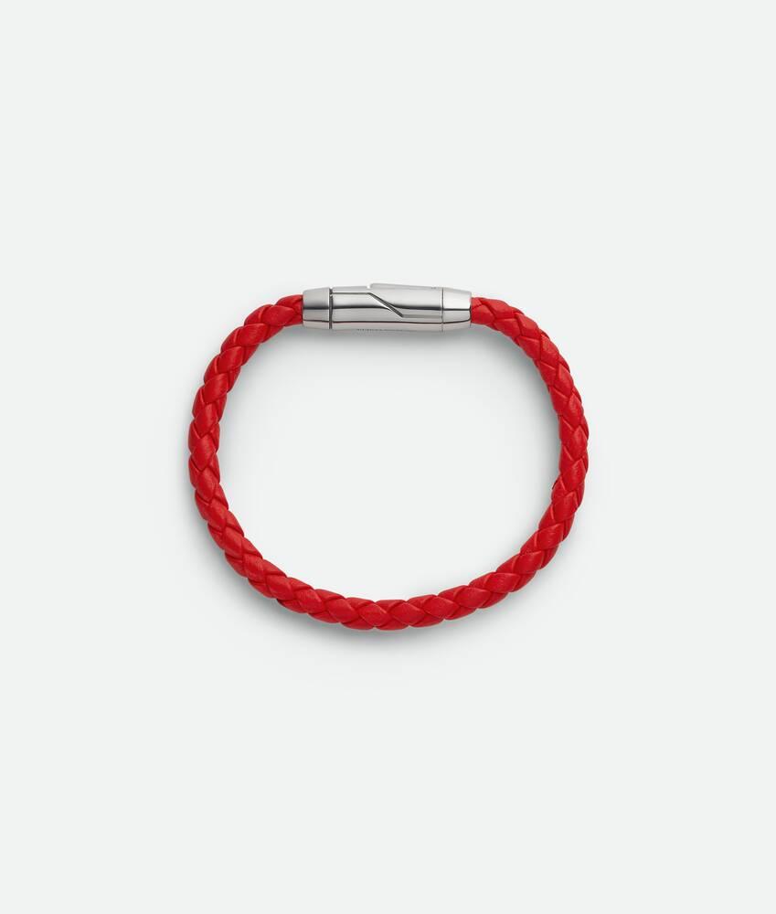 Men's Braid Leather Bracelet in Redstone Product Image