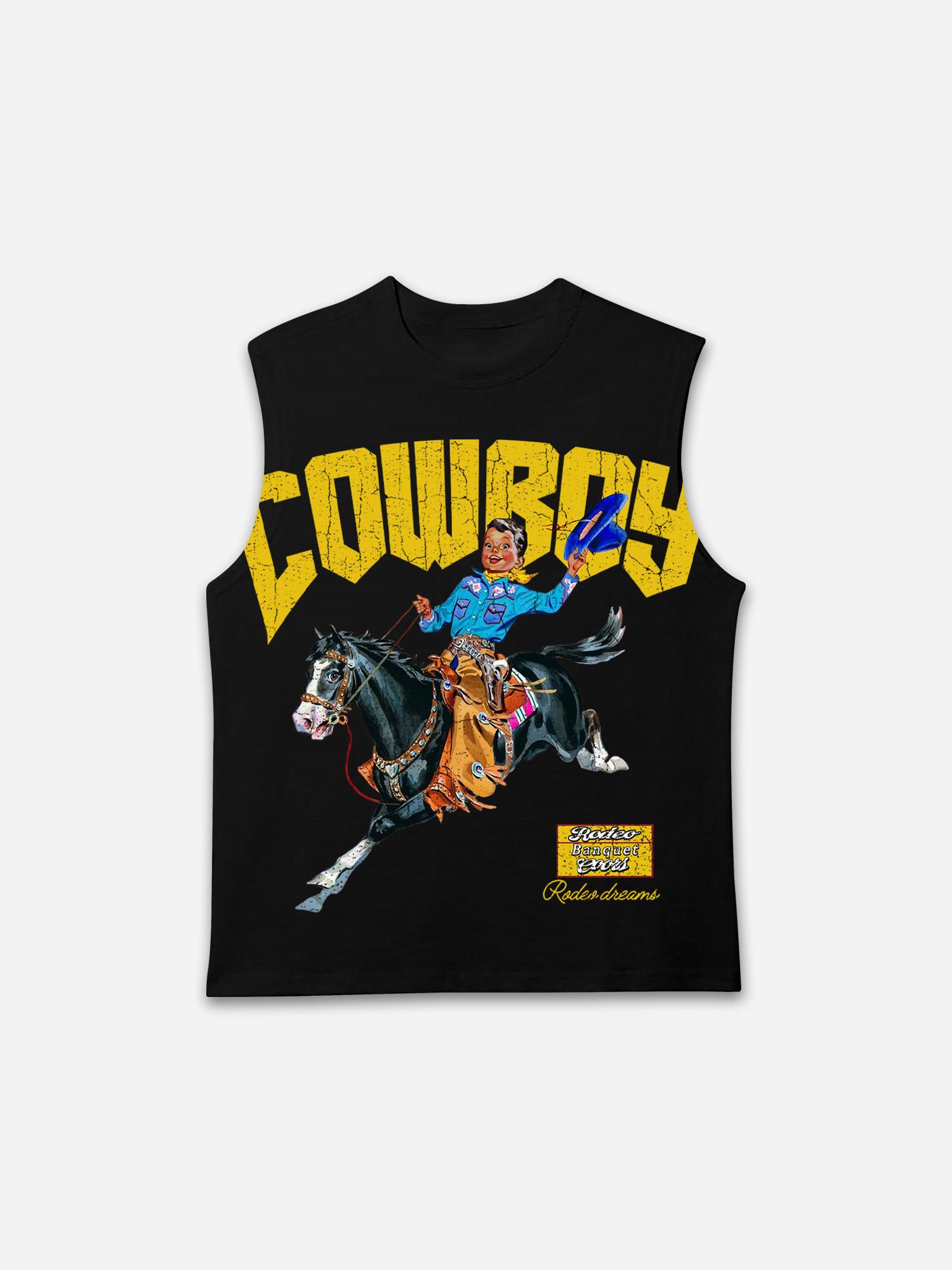 Cowboy Rodeo Dreams Print Tank Top Product Image