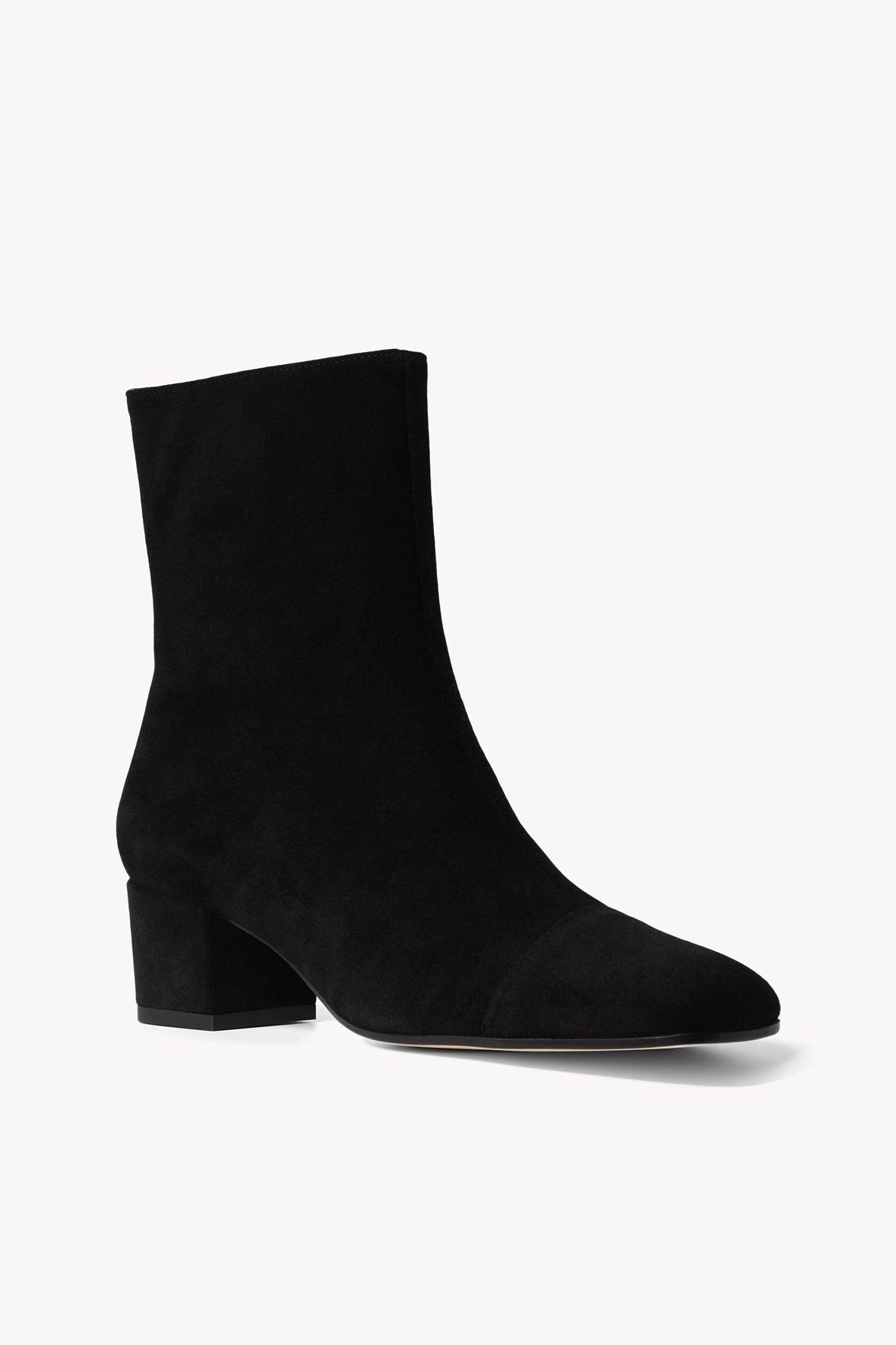 AIMEE SHORT BOOT | BLACK SUEDE Product Image