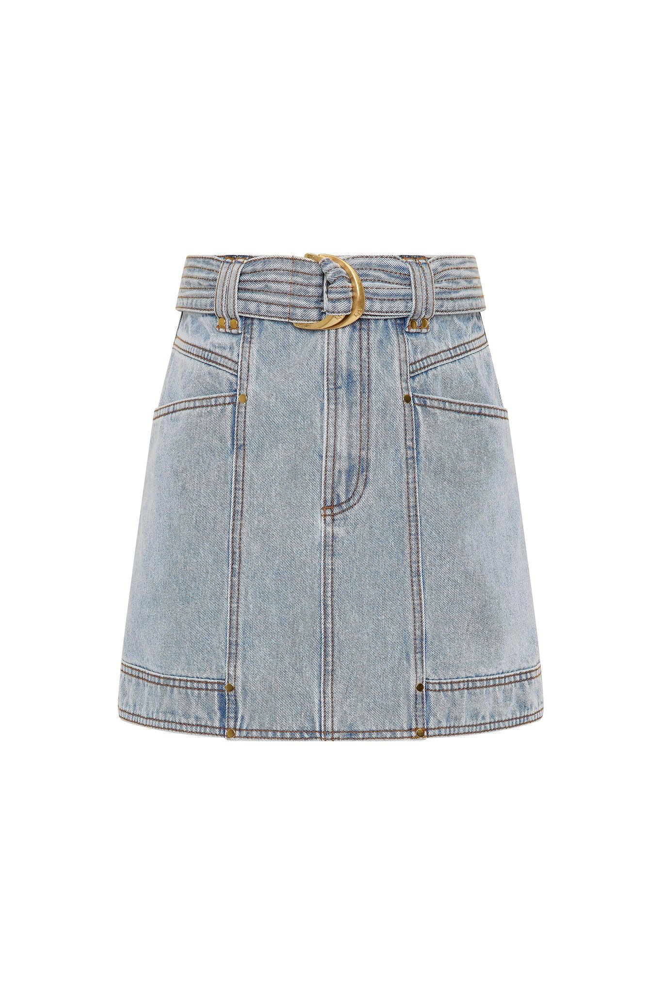 Ray Denim Mini Skirt Product Image