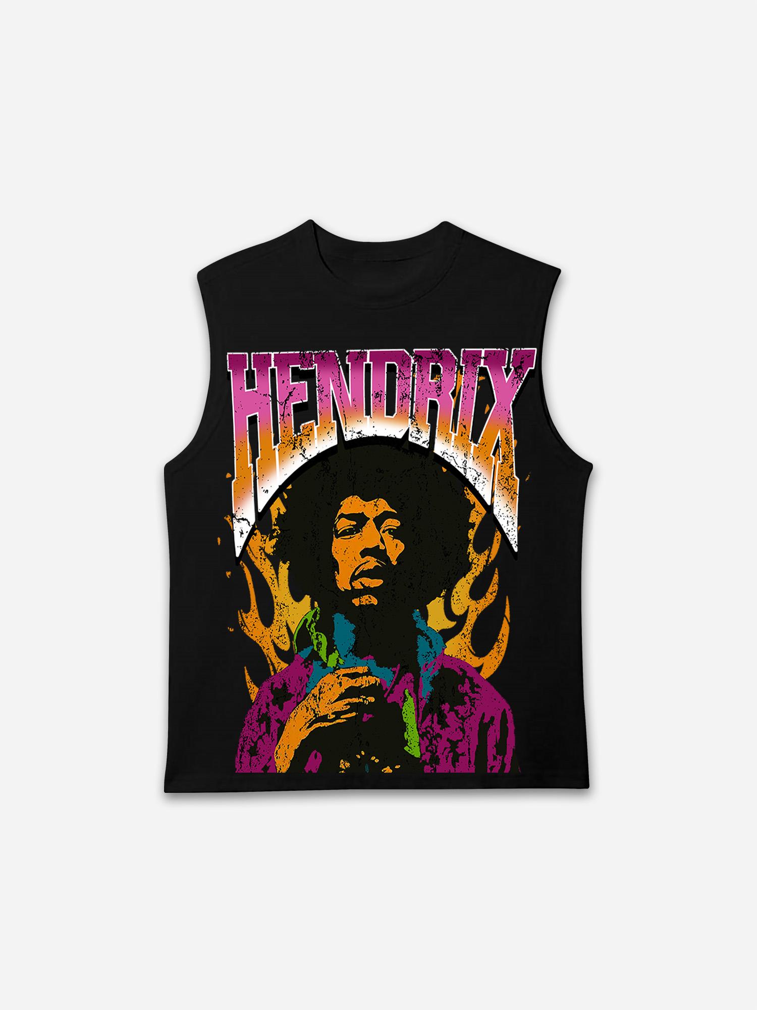 Sopula Jimi Hendrix Print Cotton Tank Top Product Image