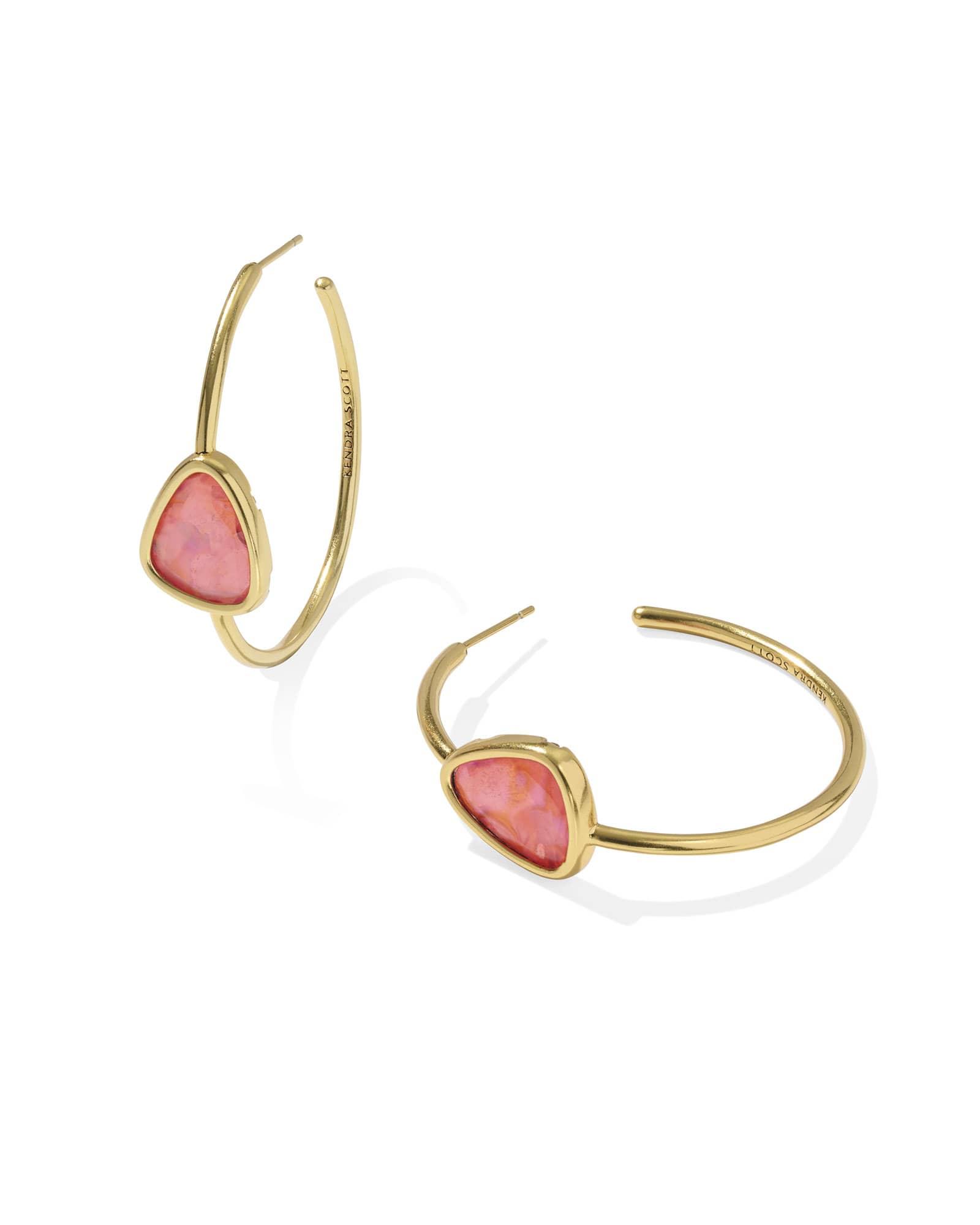 Margot Vintage Gold Hoop Earrings Product Image