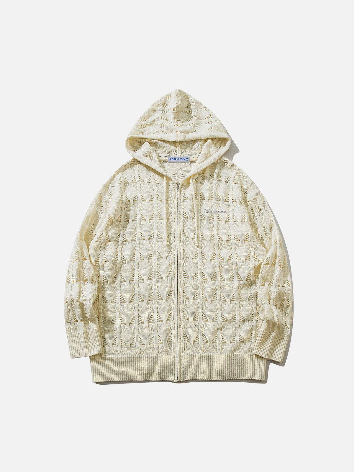 Aelfric Eden Open Knit Zip Up Hoodie Product Image