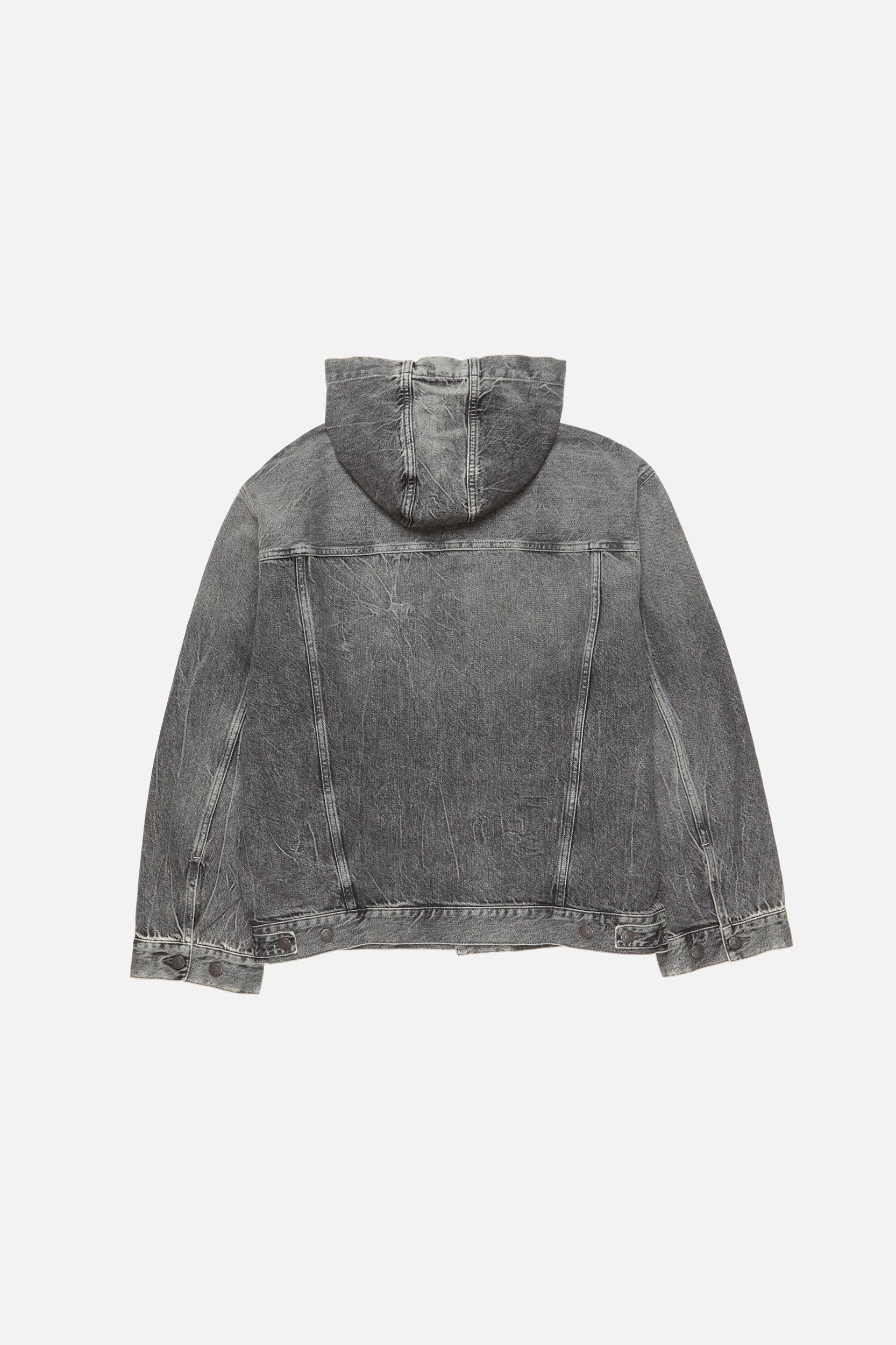 Denim jacket with hood Product Image