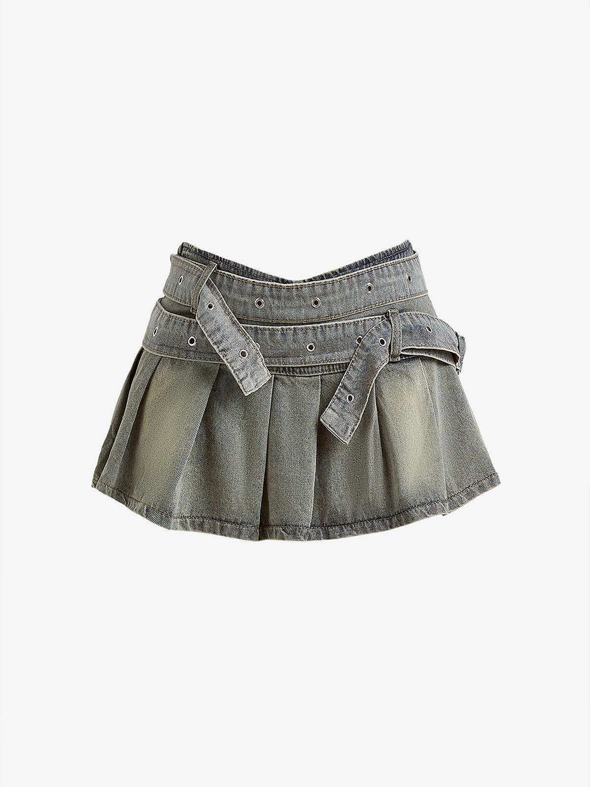 Retro Street Mini Skirt Product Image