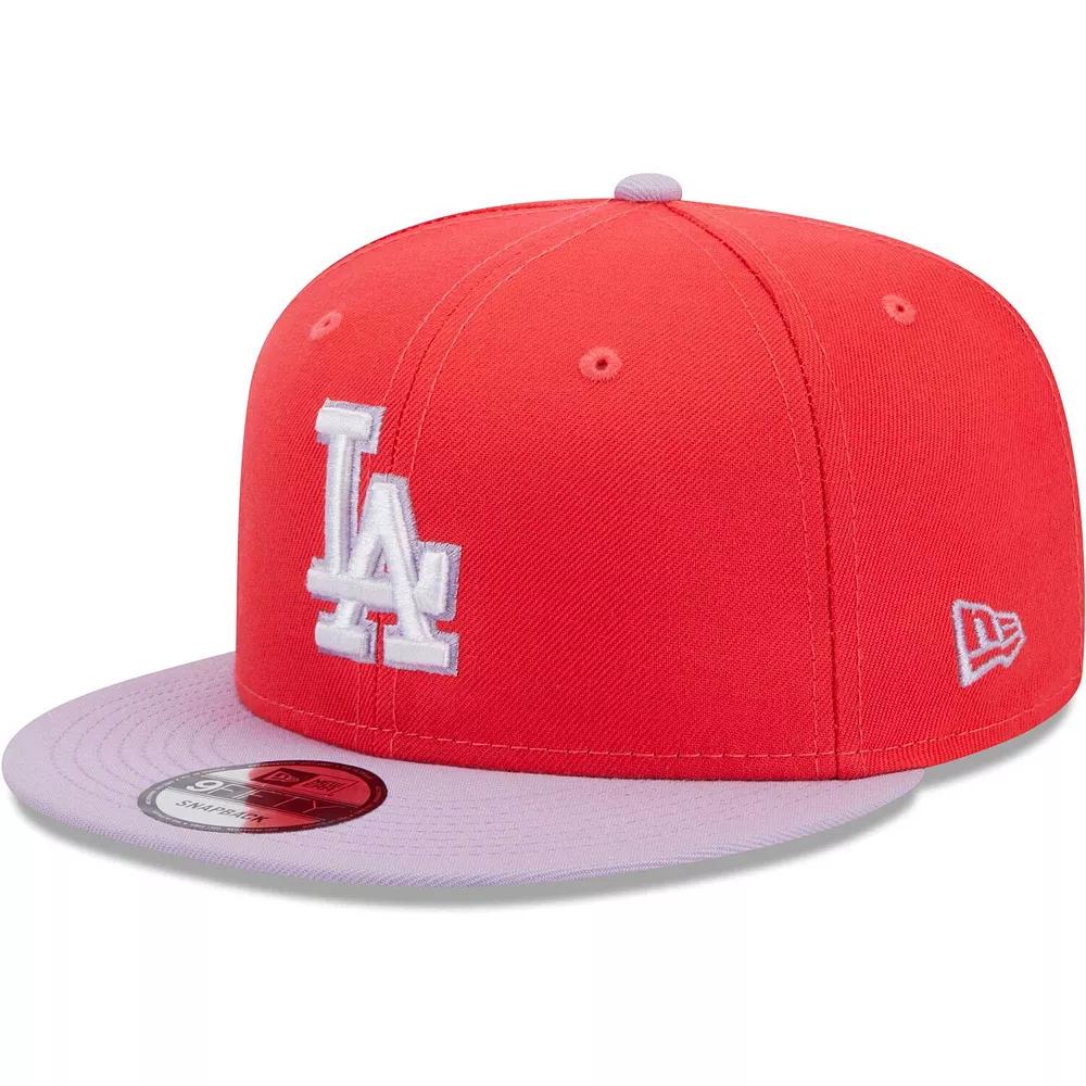 Men's New Era Red/Purple Los Angeles Dodgers Spring Basic Two-Tone 9FIFTY Snapback Hat Product Image