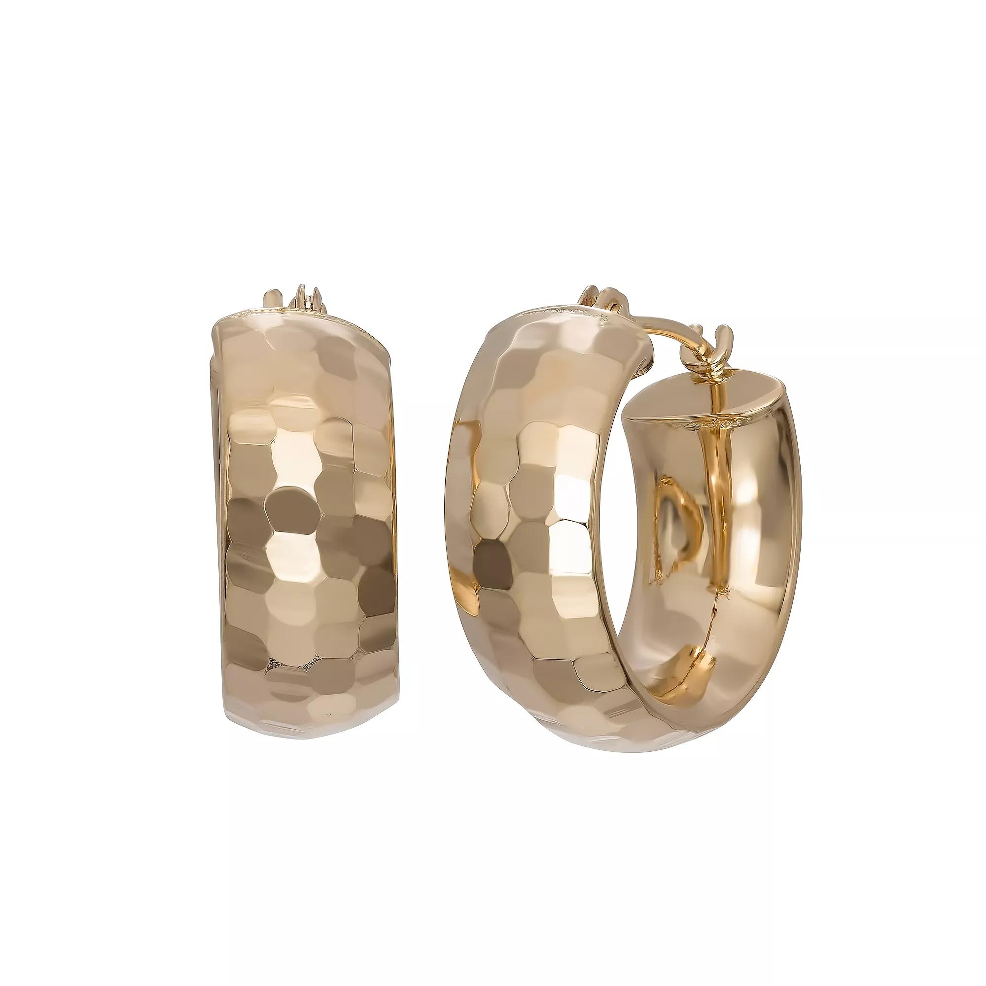 Jordan Blue 10k Gold Hoop Earrings, Women's Product Image