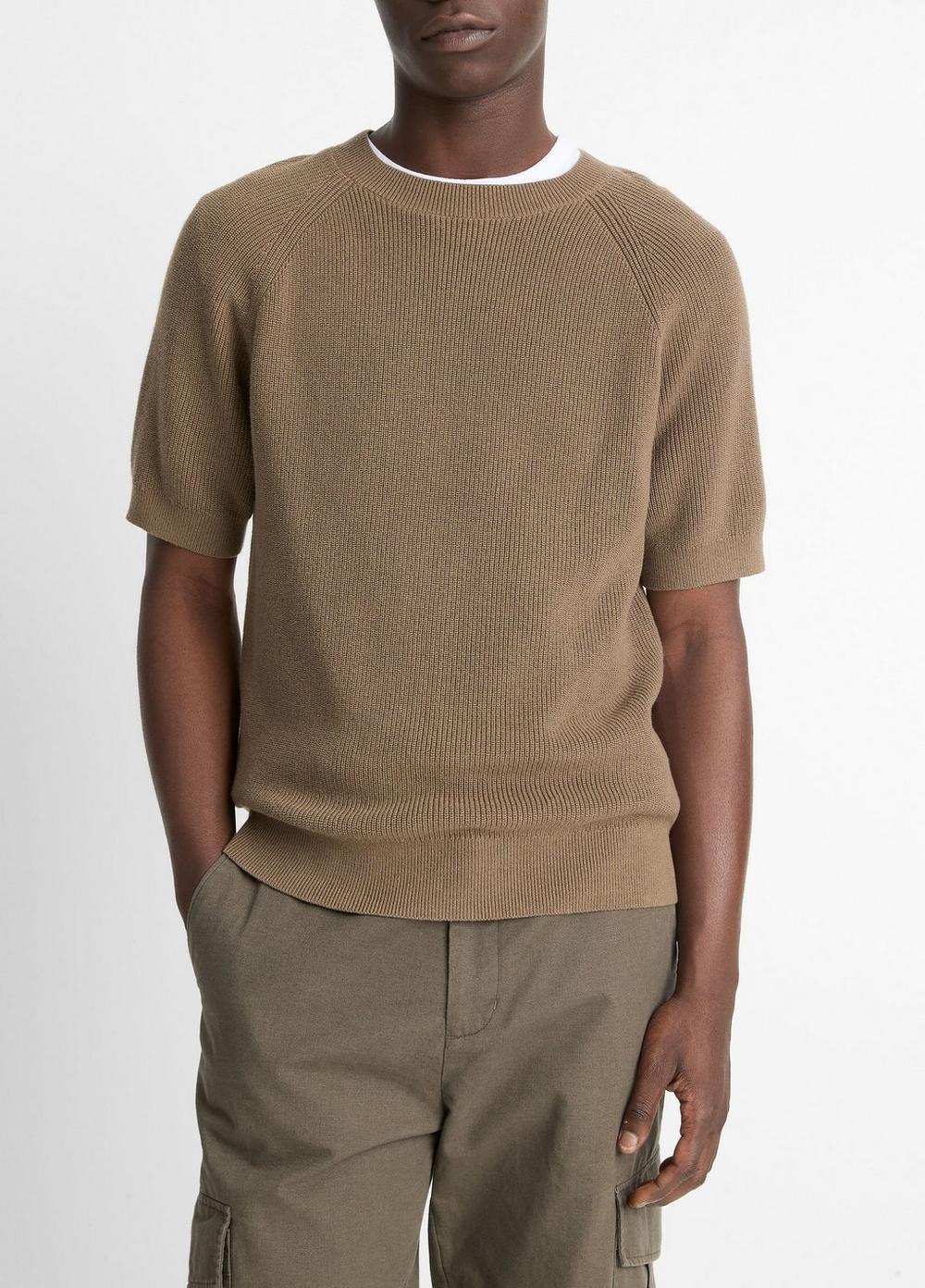 Cotton Short-Sleeve Sweater Product Image