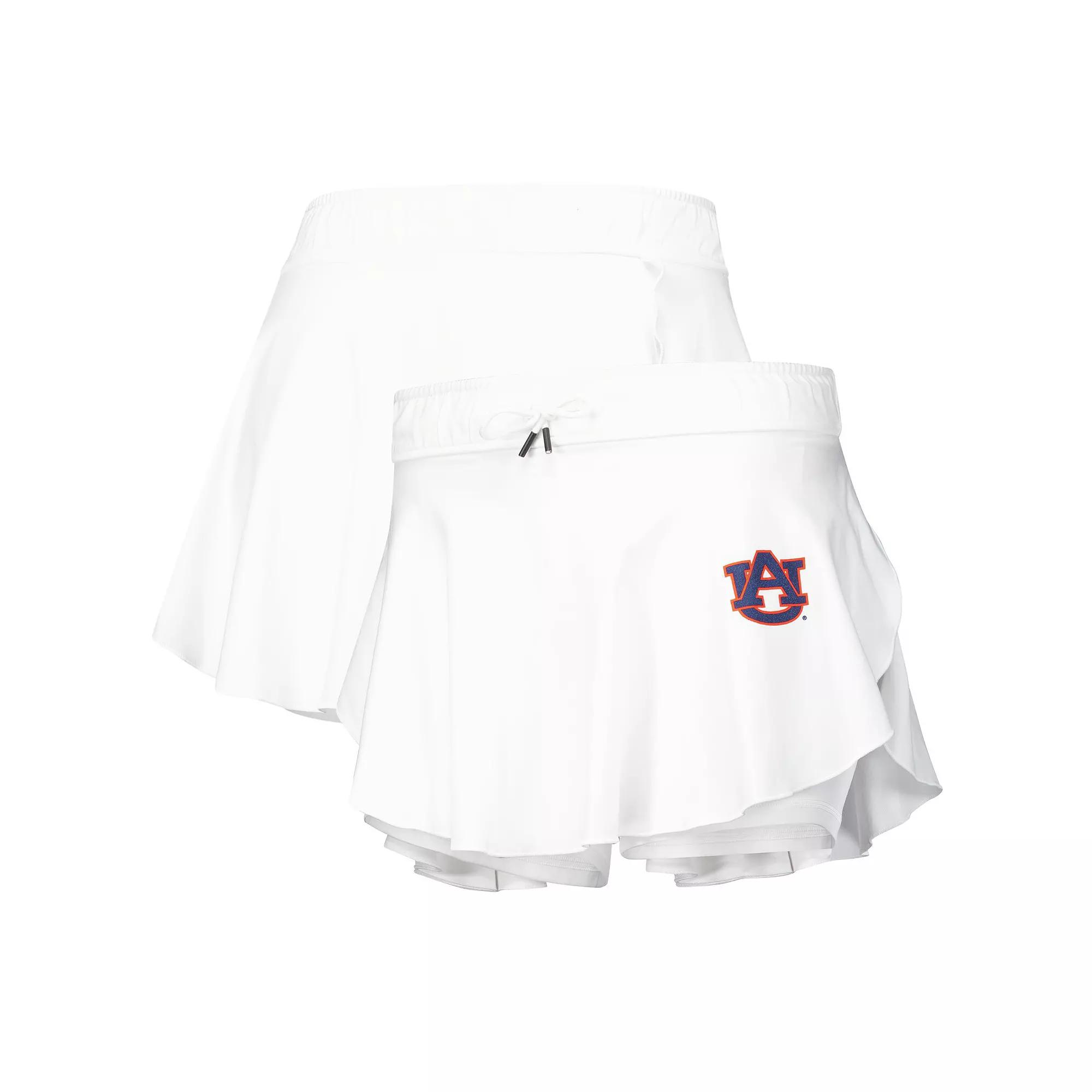 Women's Under Armour White Auburn Tigers Gameday Split Soft Skort, Size: Large Product Image