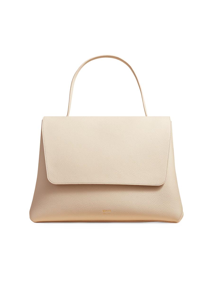 Womens Lia Large Pebbled Leather Top Handle Bag Product Image