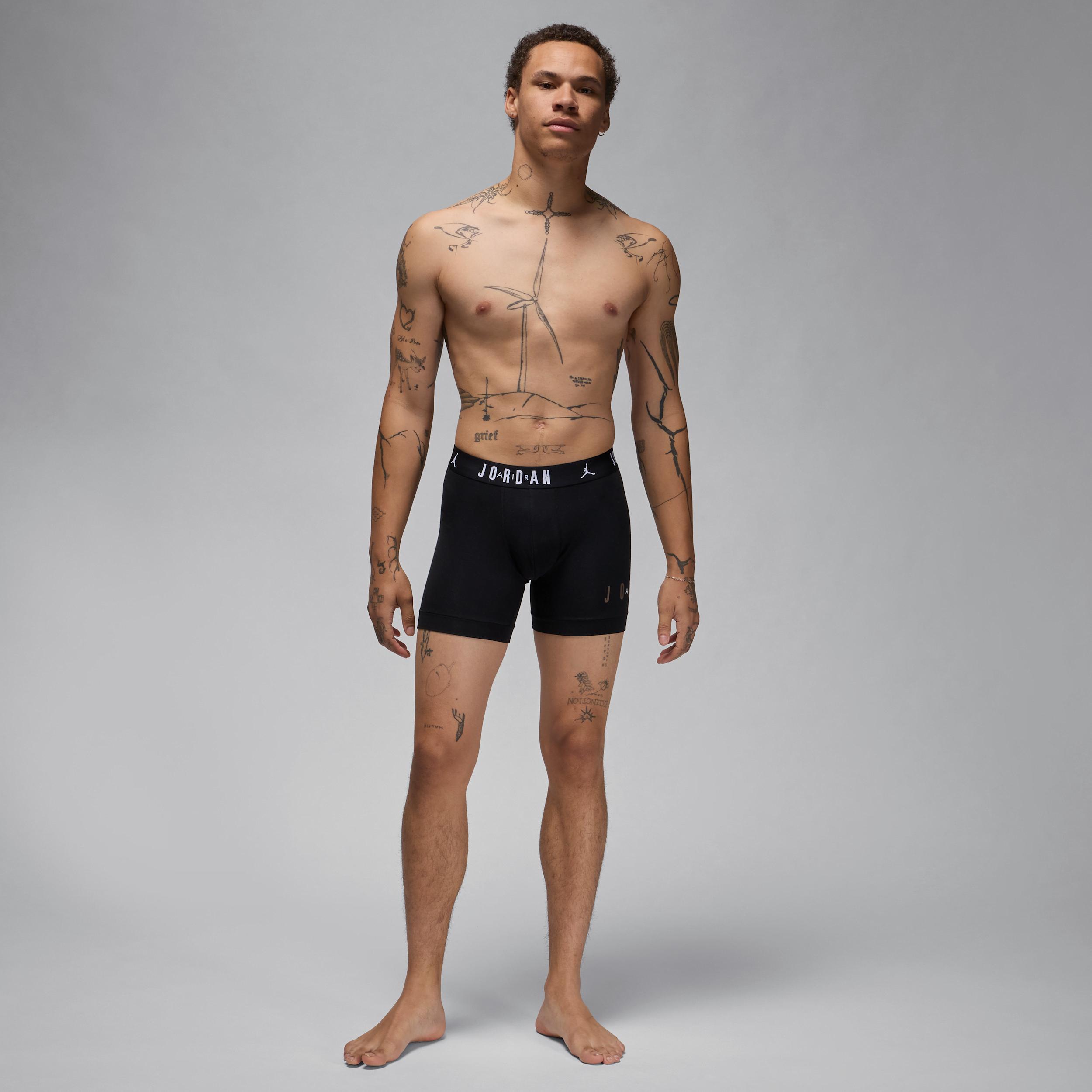 Mens Jordan Dri-FIT Cotton Essentials Flight Boxer Briefs (2-Pack) | JM0623-X79 Product Image