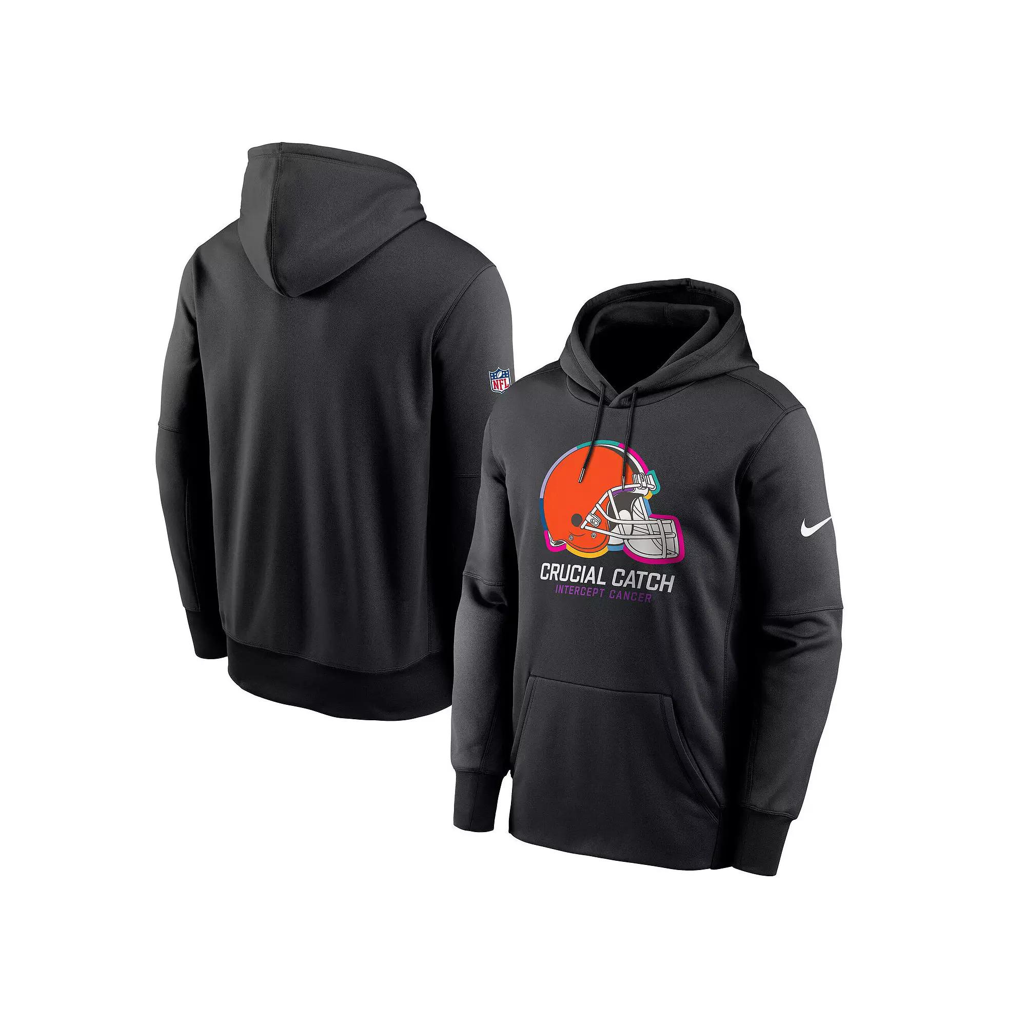 Men's Nike Black Cleveland Browns 2024 NFL Crucial Catch Performance Fleece Pullover Hoodie, Size: XL Product Image