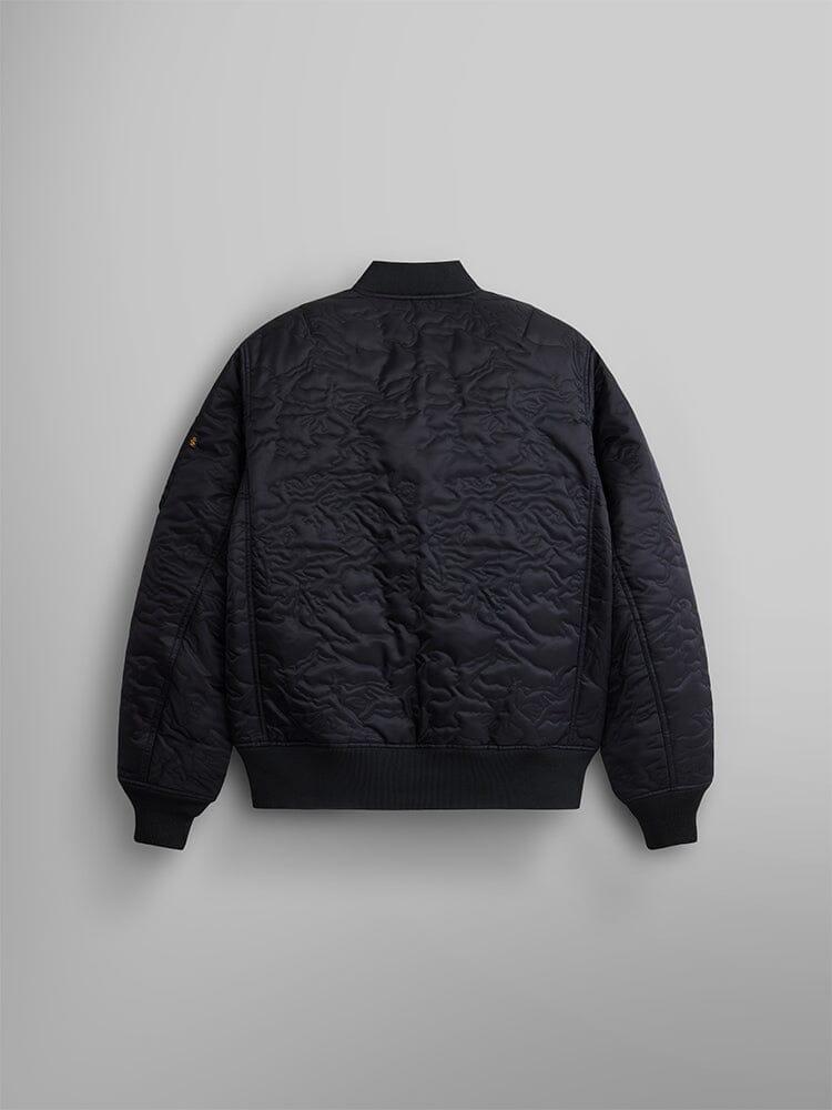 CAMO QUILTED MA-1 BOMBER JACKET BLACK Male Product Image