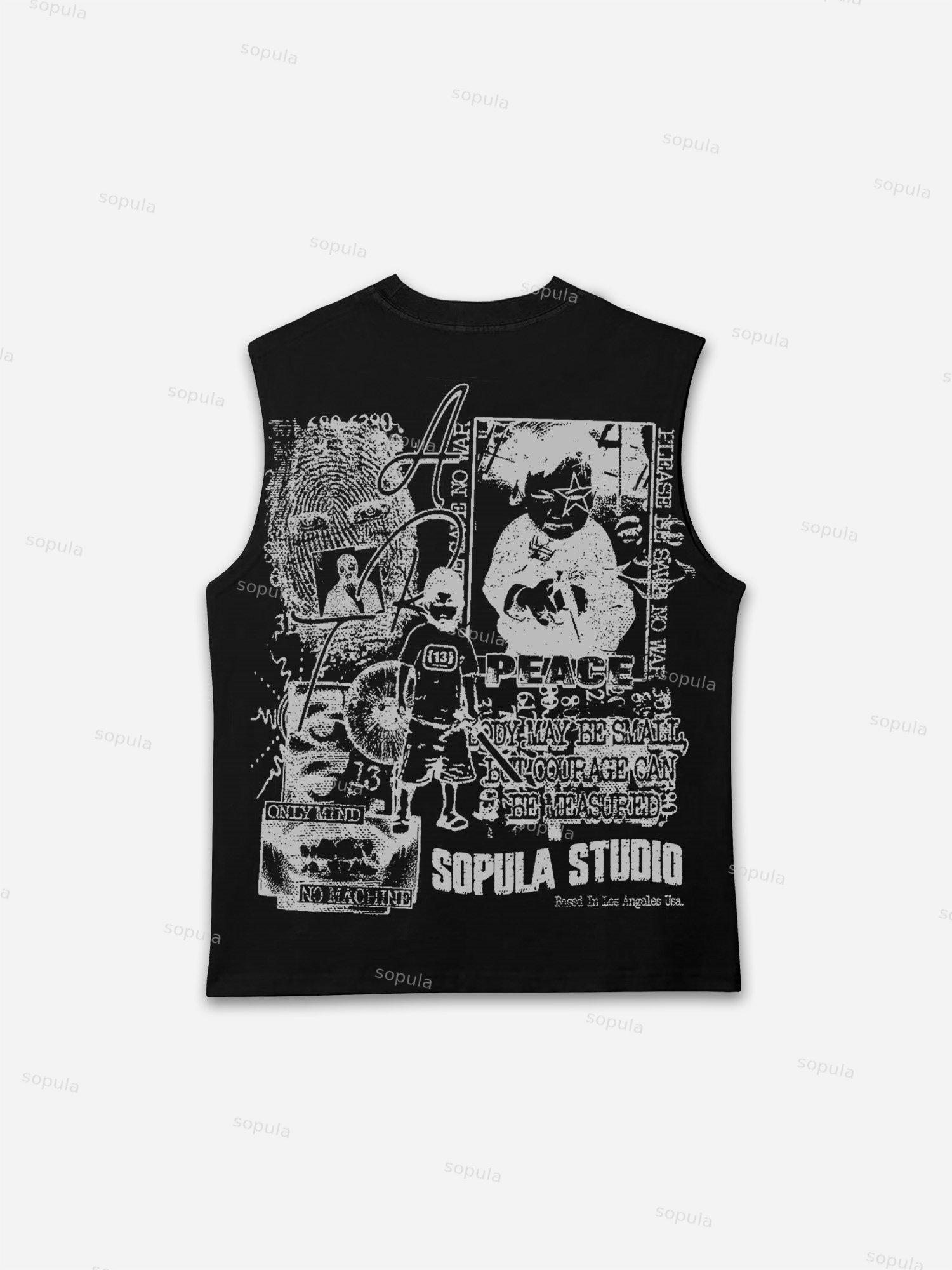 Peace Courage Can Be Measured Graphic Tank Top Product Image