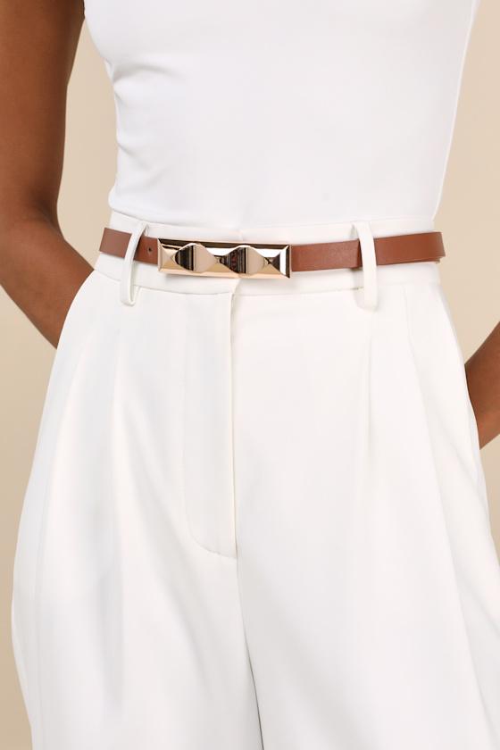 Chicest Inclusion Brown, Black, and White Three-Piece Belt Set Product Image