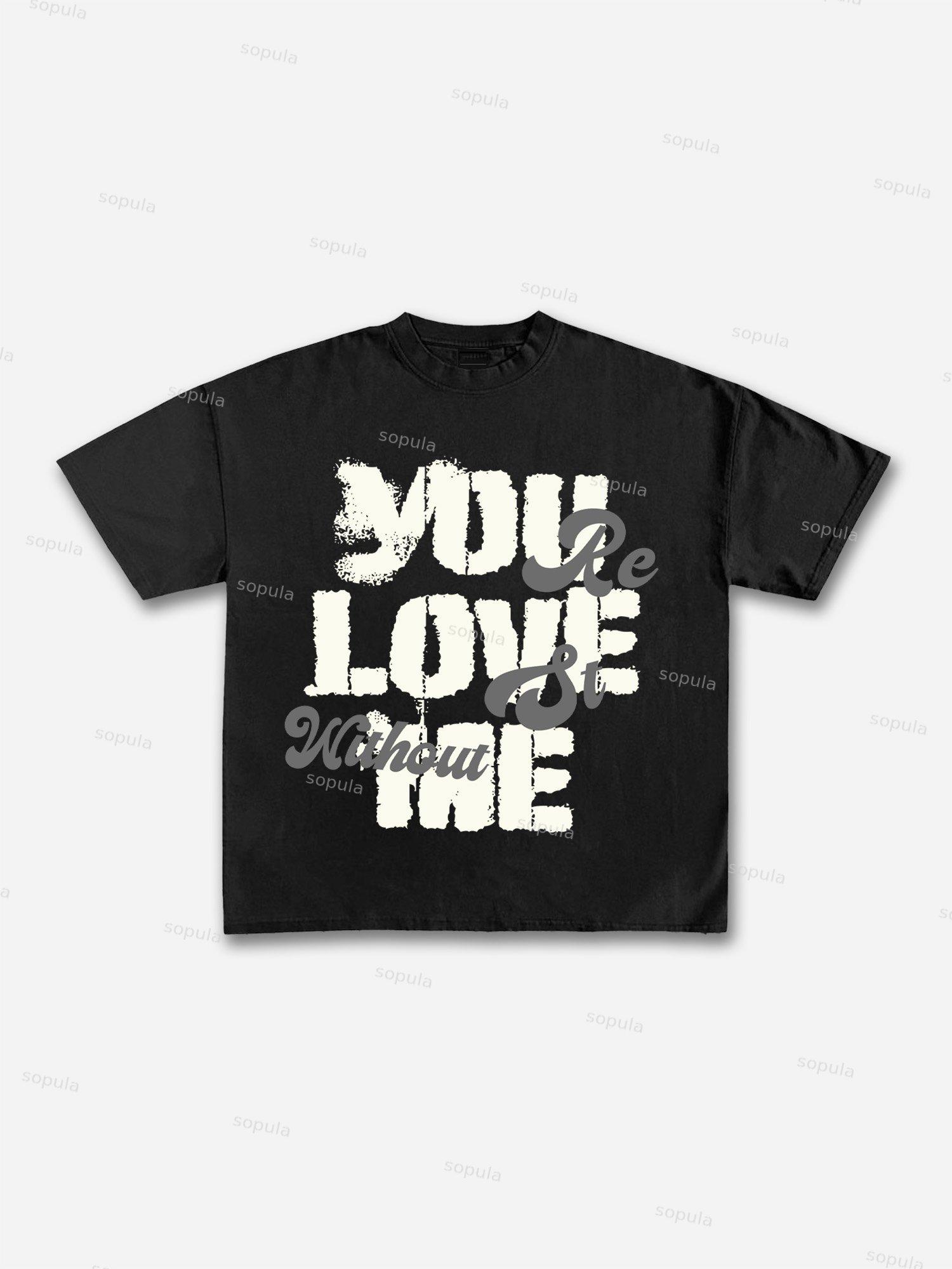 Youre Lost Without Me Graphic Cotton T-shirt Product Image
