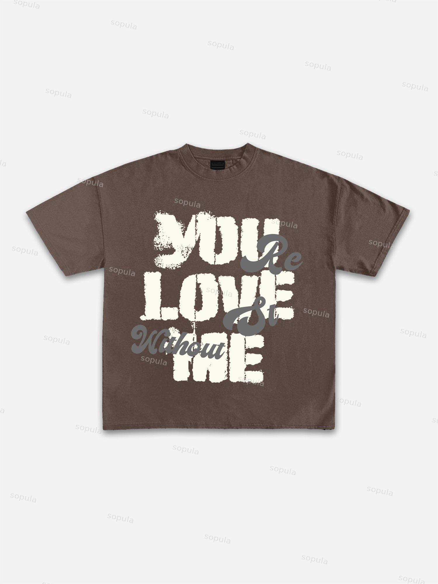 Youre Lost Without Me Graphic Cotton T-shirt Product Image