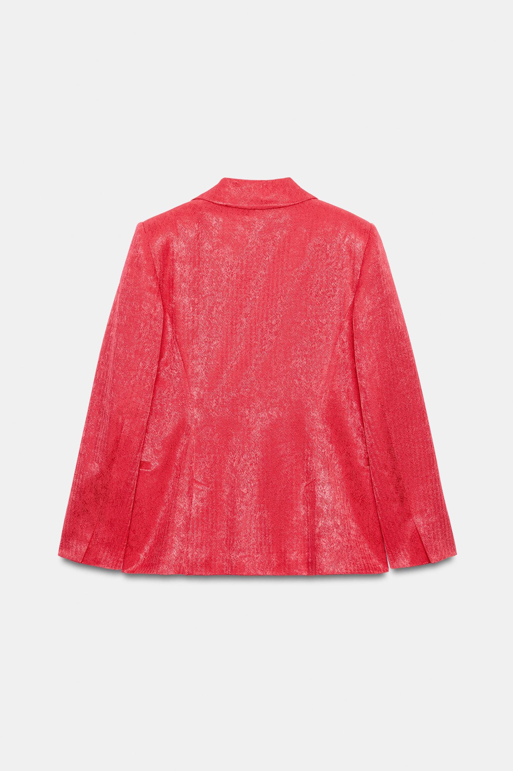 JACQUARD BLAZER WITH SHOULDER PADS Product Image