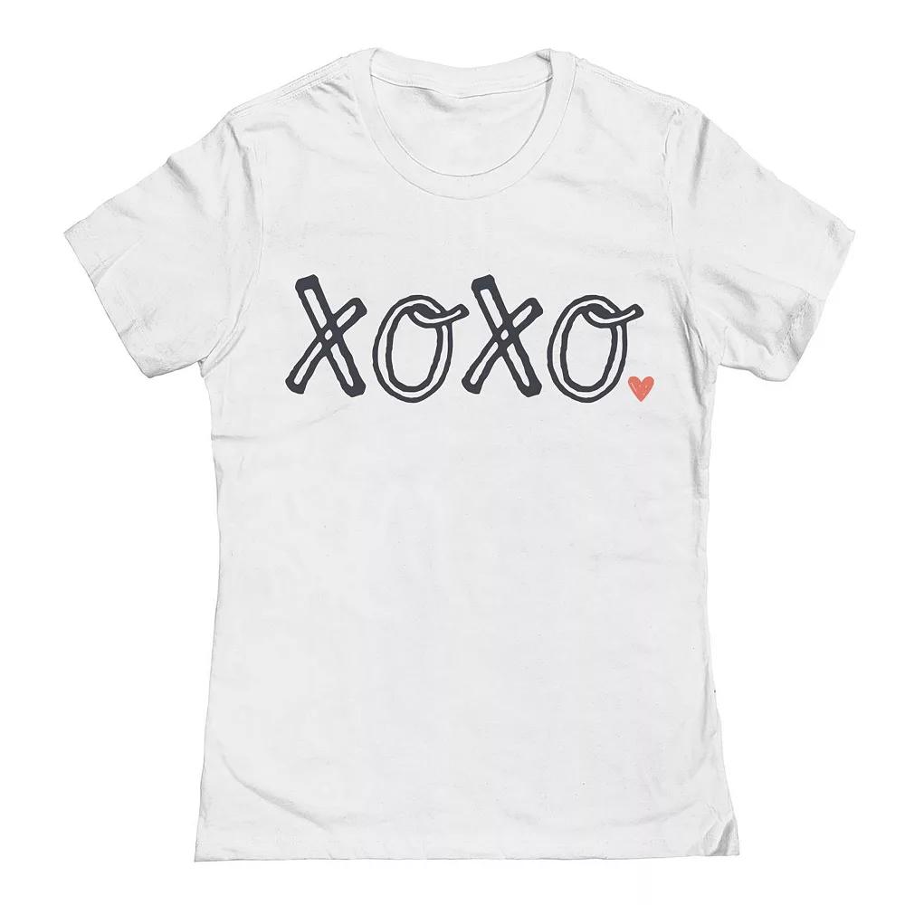 Junior's Grayson Threads The Label XOXO Heart Valentine's Day Graphic Tee, Women's,  Product Image
