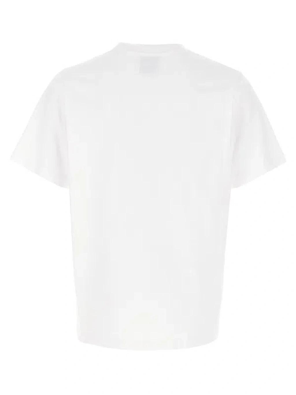 CASABLANCA Cotton Crew Neck T-shirt With Graphic Print In White Product Image