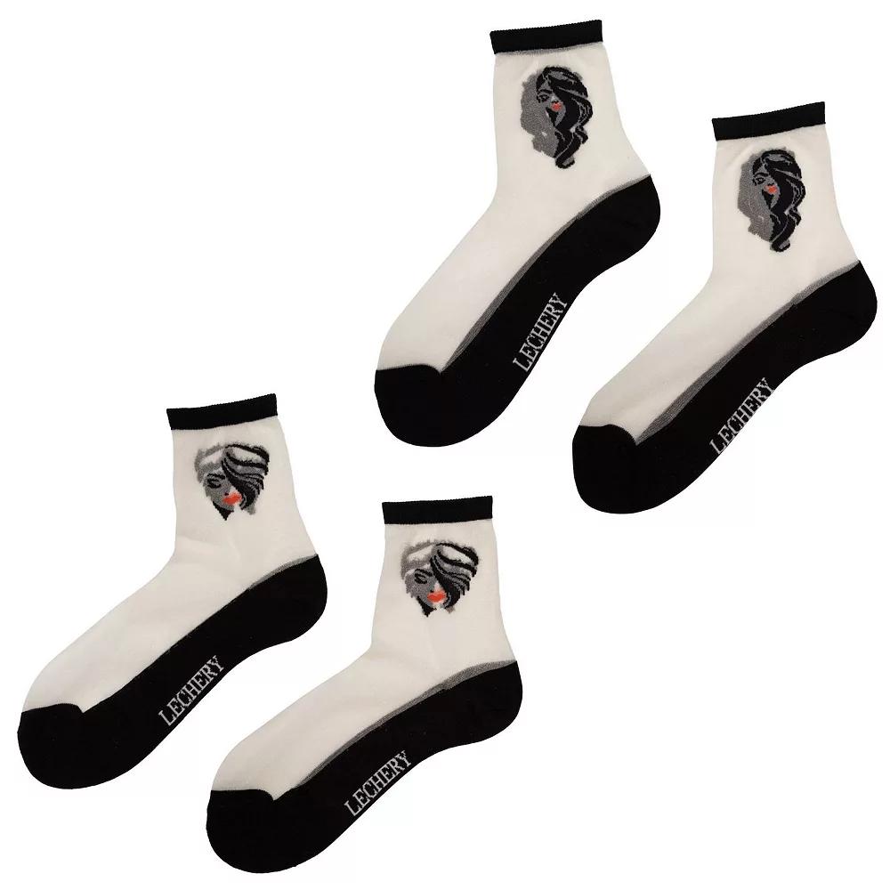 Women's LECHERY® Femme Fatale 2-Pack Sheer Crew Socks, Size: 5-9, Multi Product Image