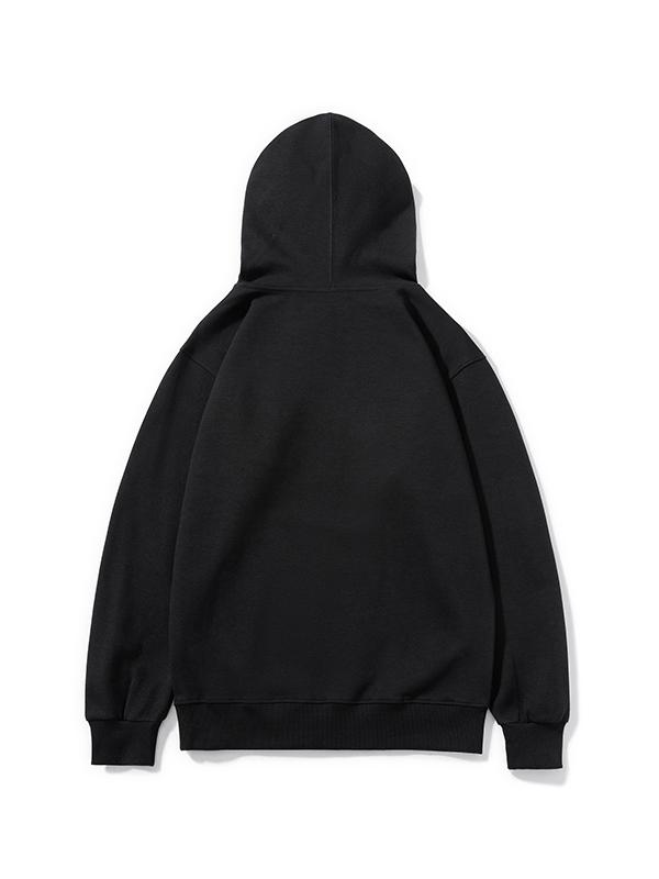 Men’s Solid Color Twill Crew Neck Oversized Hoodie Product Image