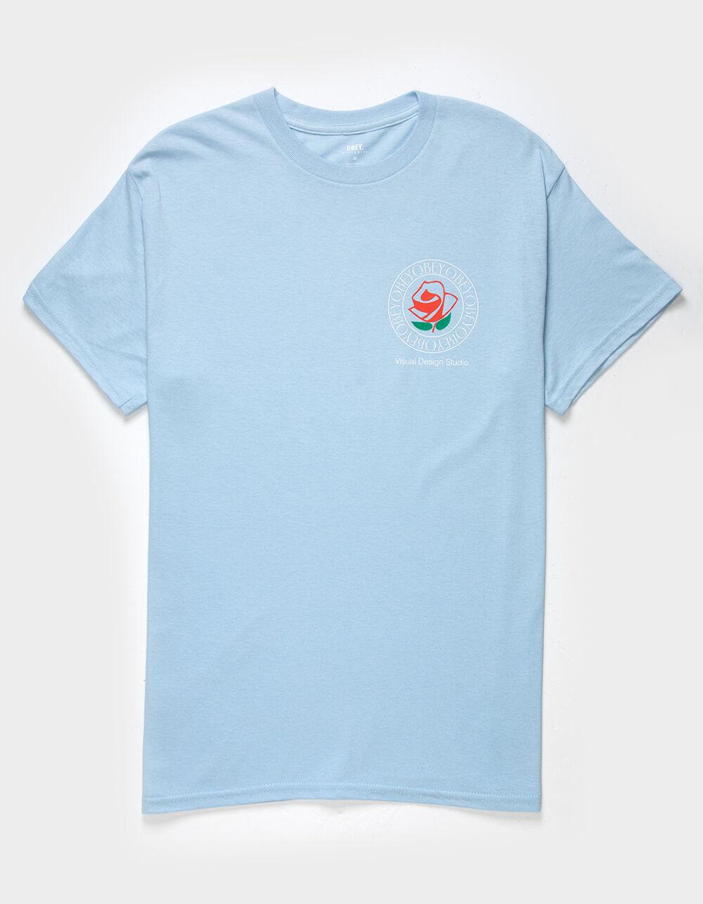 OBEY Design Studio Rose Mens Tee - LIGHT BLUE Product Image
