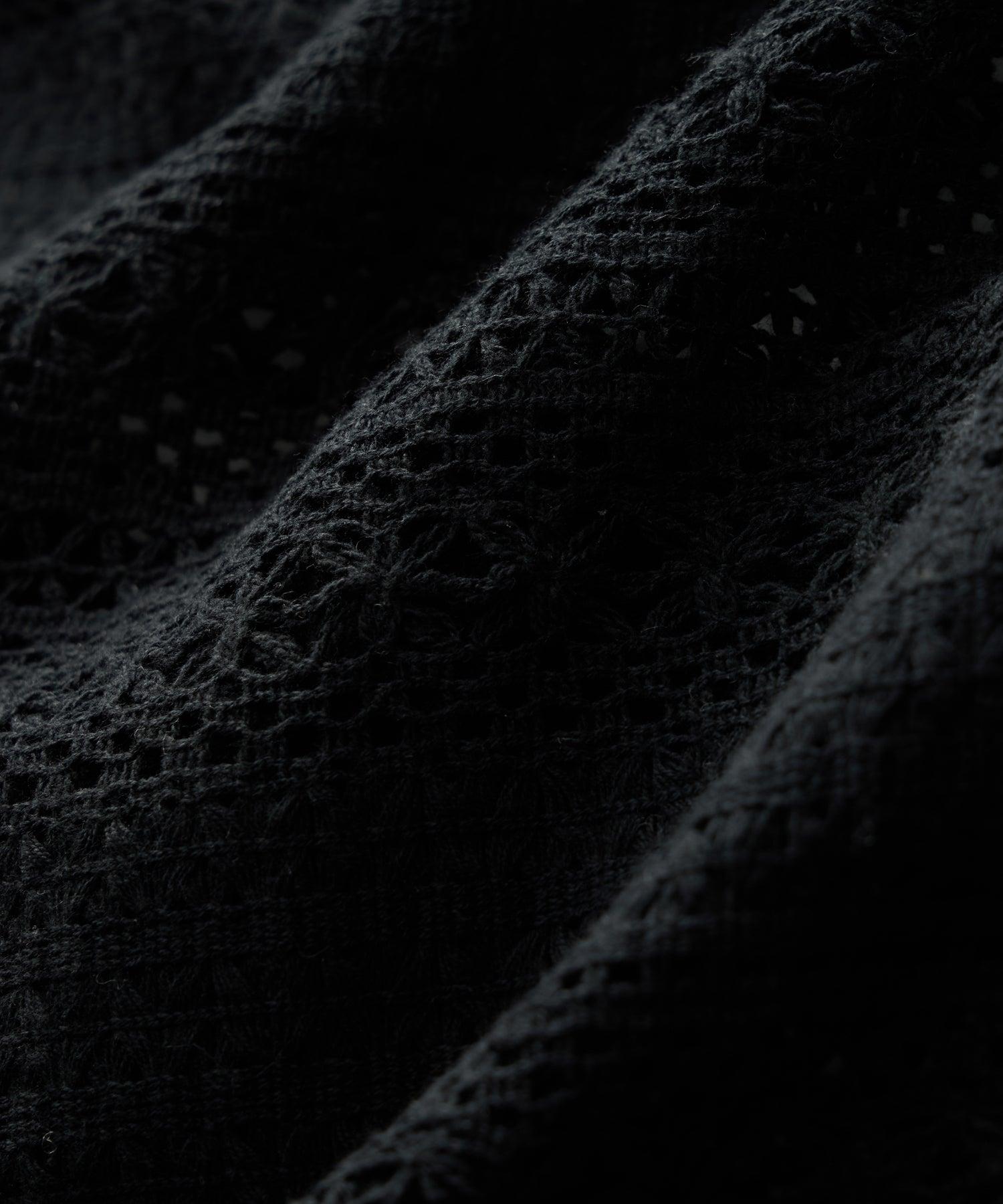 Relaxed Open-Knit Embroidered Cabana Polo Product Image