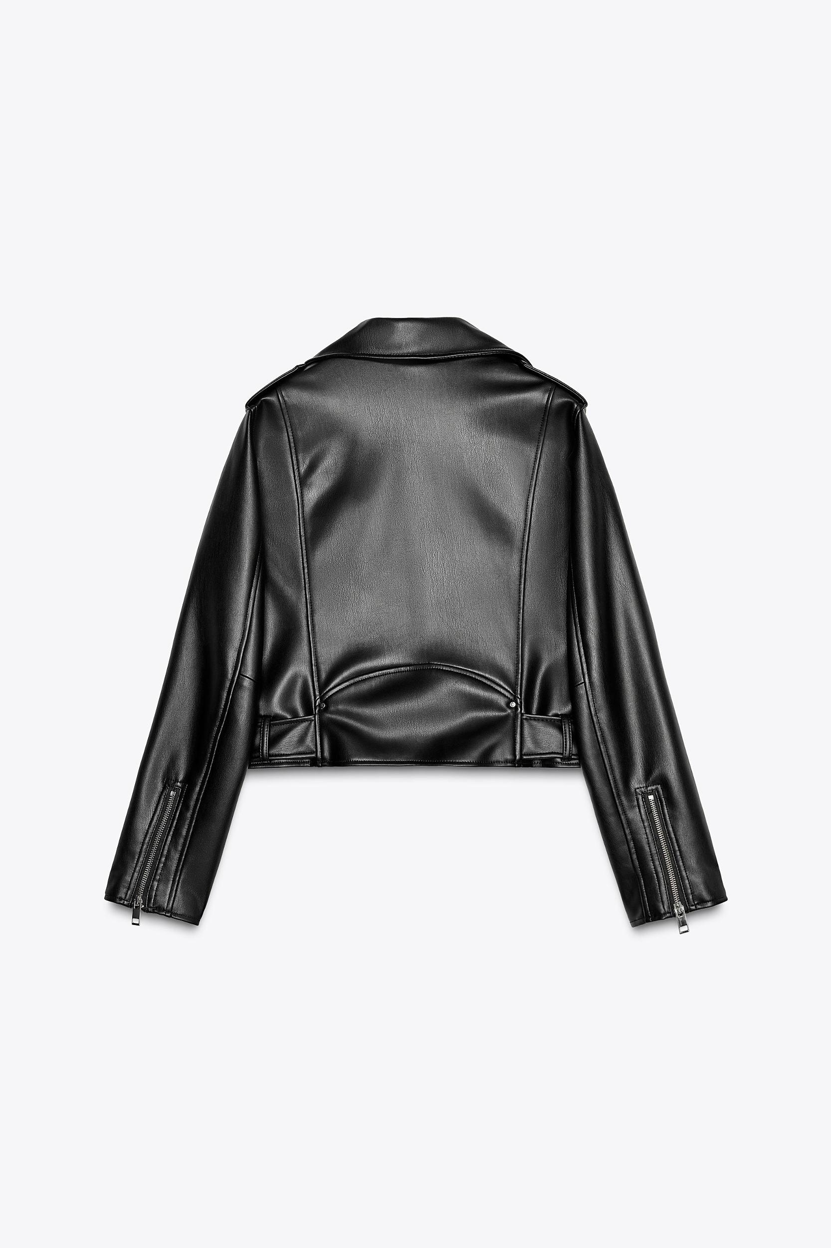 FAUX LEATHER BIKER JACKET Product Image