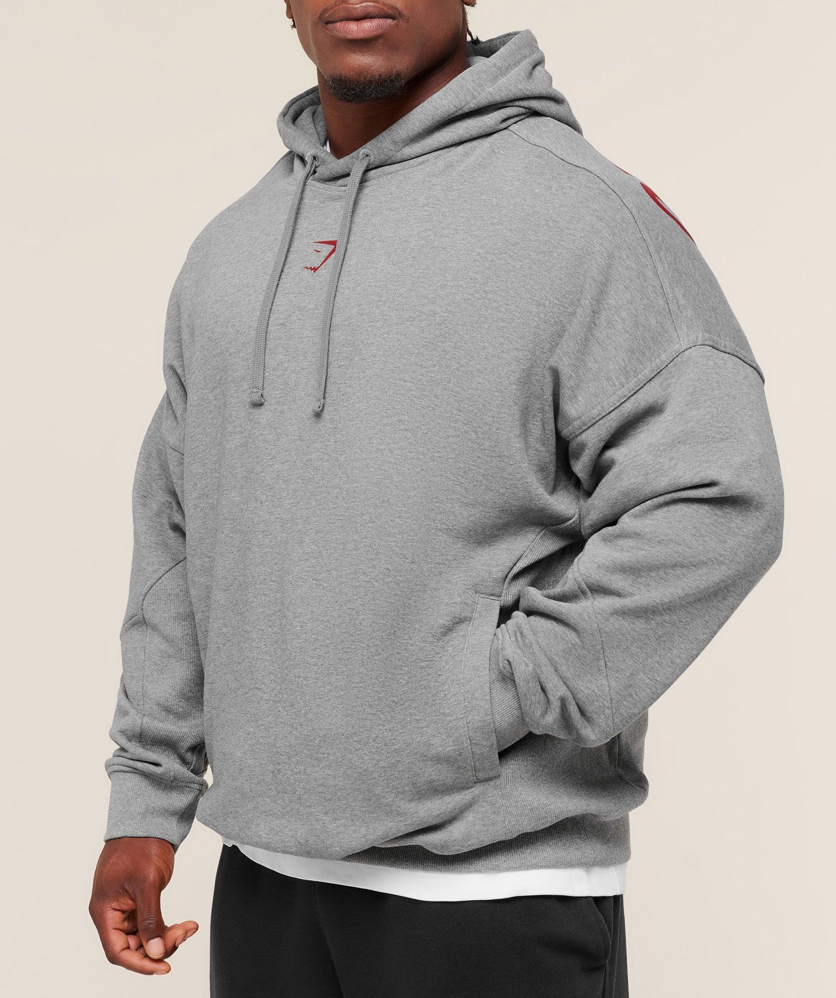 Gymshark Power Hoodie - Charcoal Core Marl Male Product Image